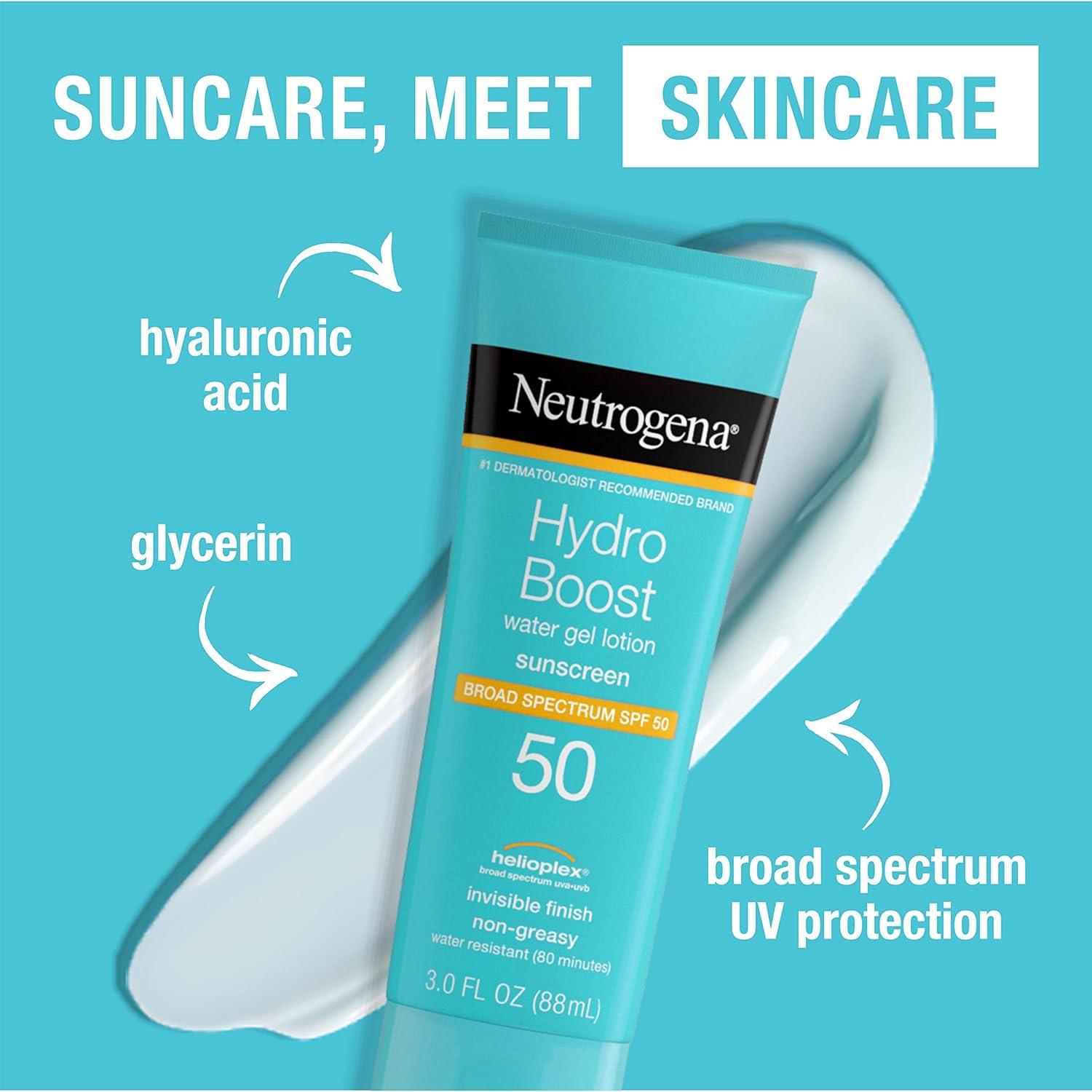 Protector Solar Neutrogena Hydro Boost SPF 50 Gel 3-Pack