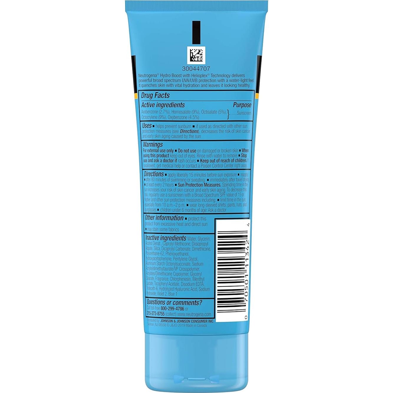 Protector Solar Neutrogena Hydro Boost SPF 50 Gel 3-Pack