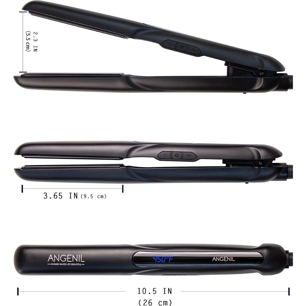 Plancha de Pelo Cerámica ANGELIL 2 en 1 1 Pulgada Rosa