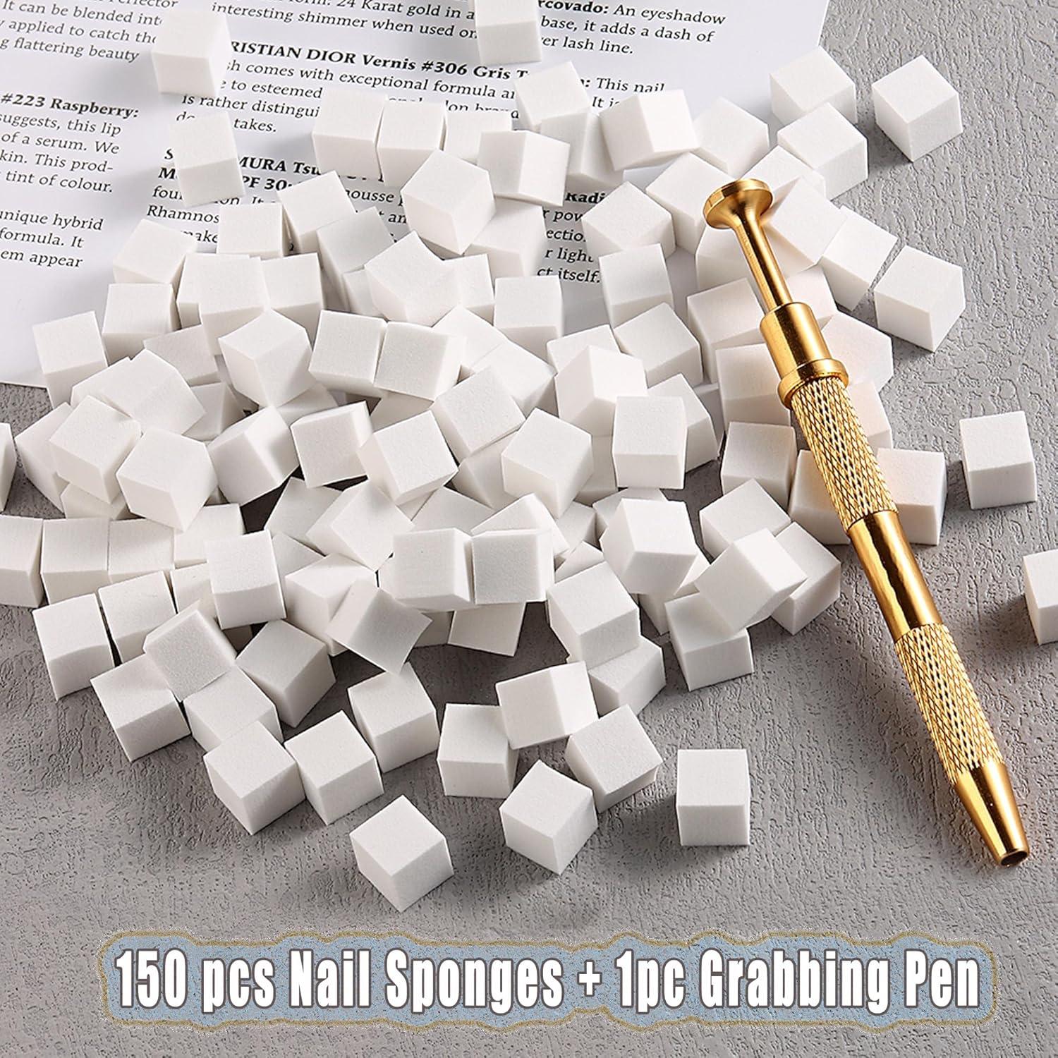 150 Esponjas para Uñas Ombre FSpronail + Bolígrafo Dorado