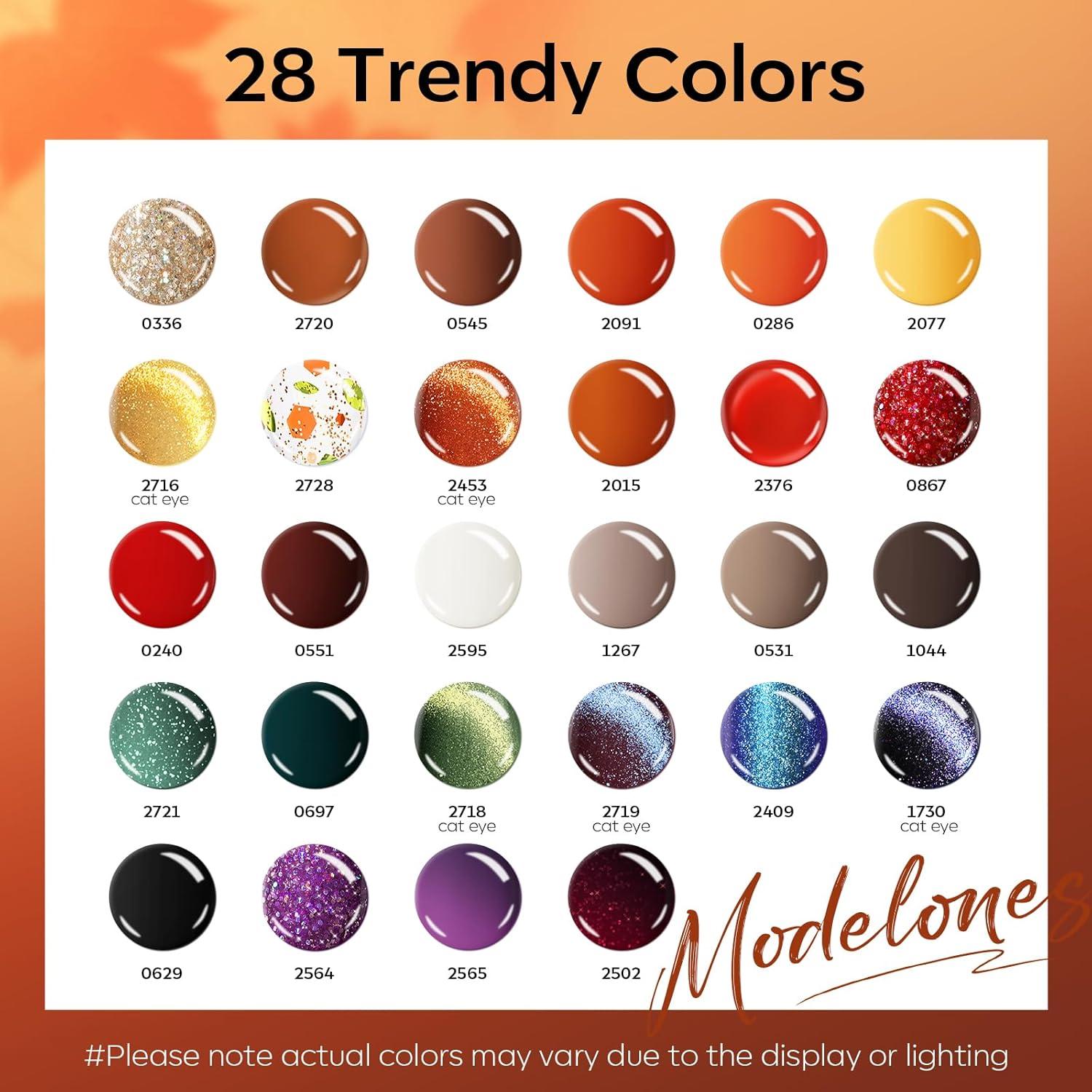 Kit de Esmalte de Uñas en Gel Modelones 32 PCS Otoño 2025