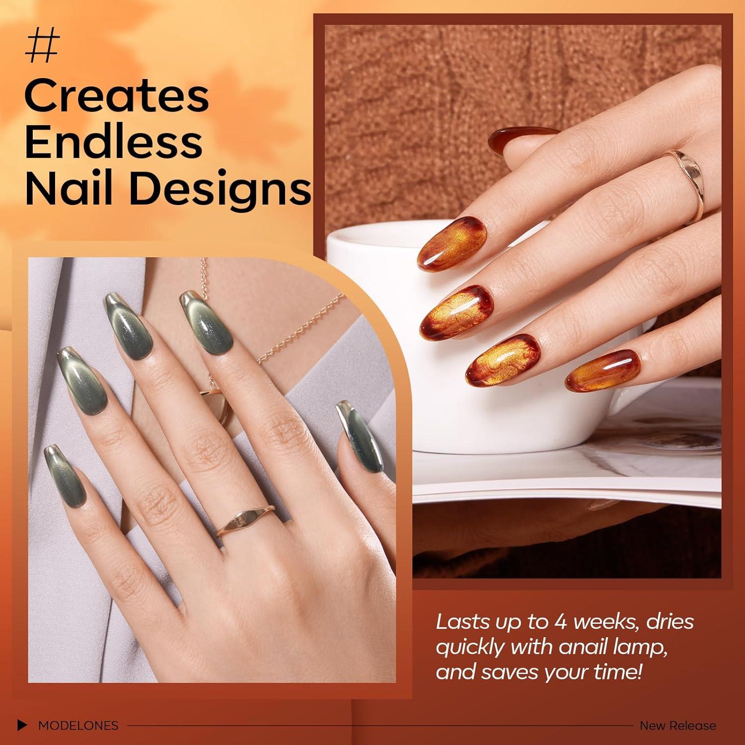 Kit de Esmalte de Uñas en Gel Modelones 32 PCS Otoño 2025