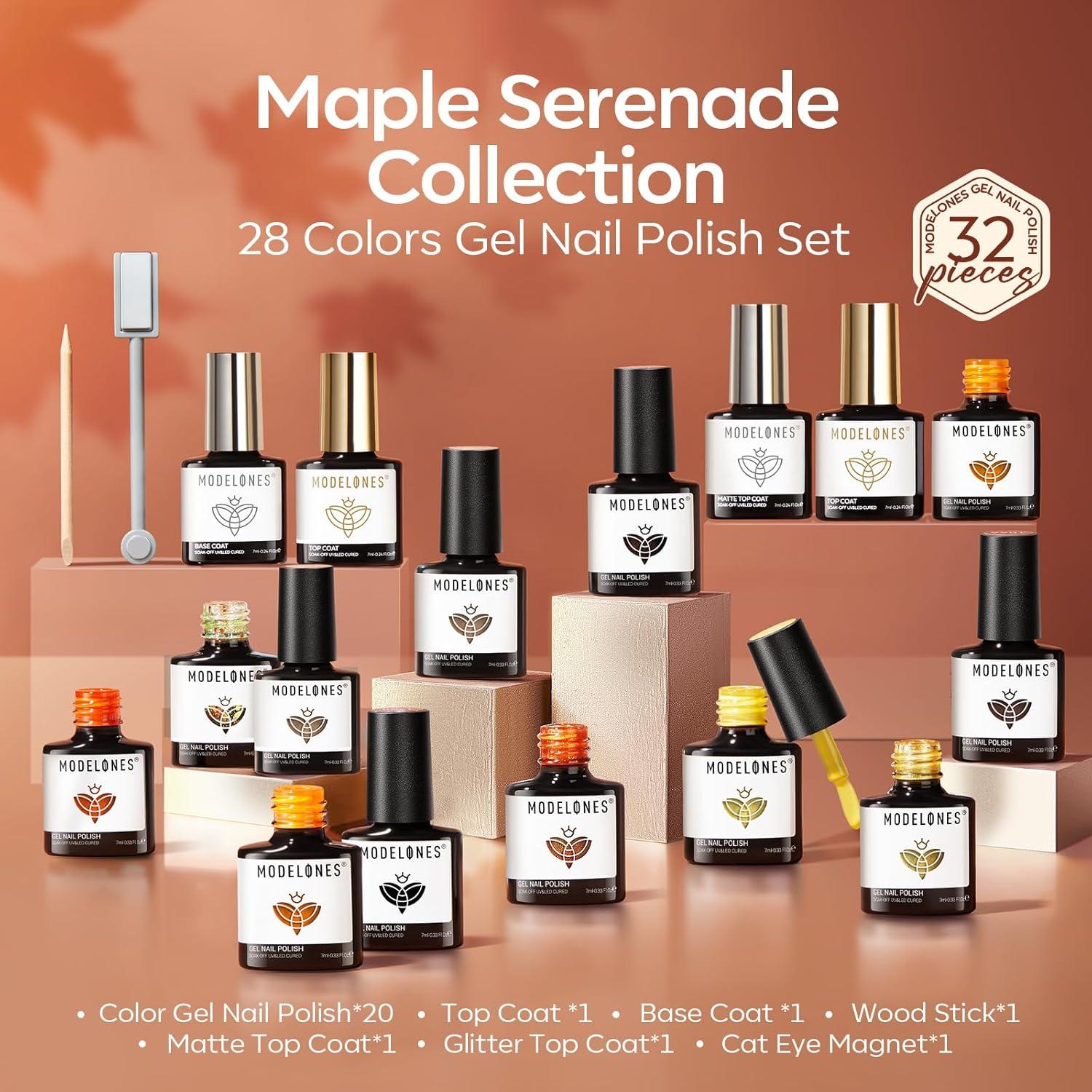Kit de Esmalte de Uñas en Gel Modelones 32 PCS Otoño 2025