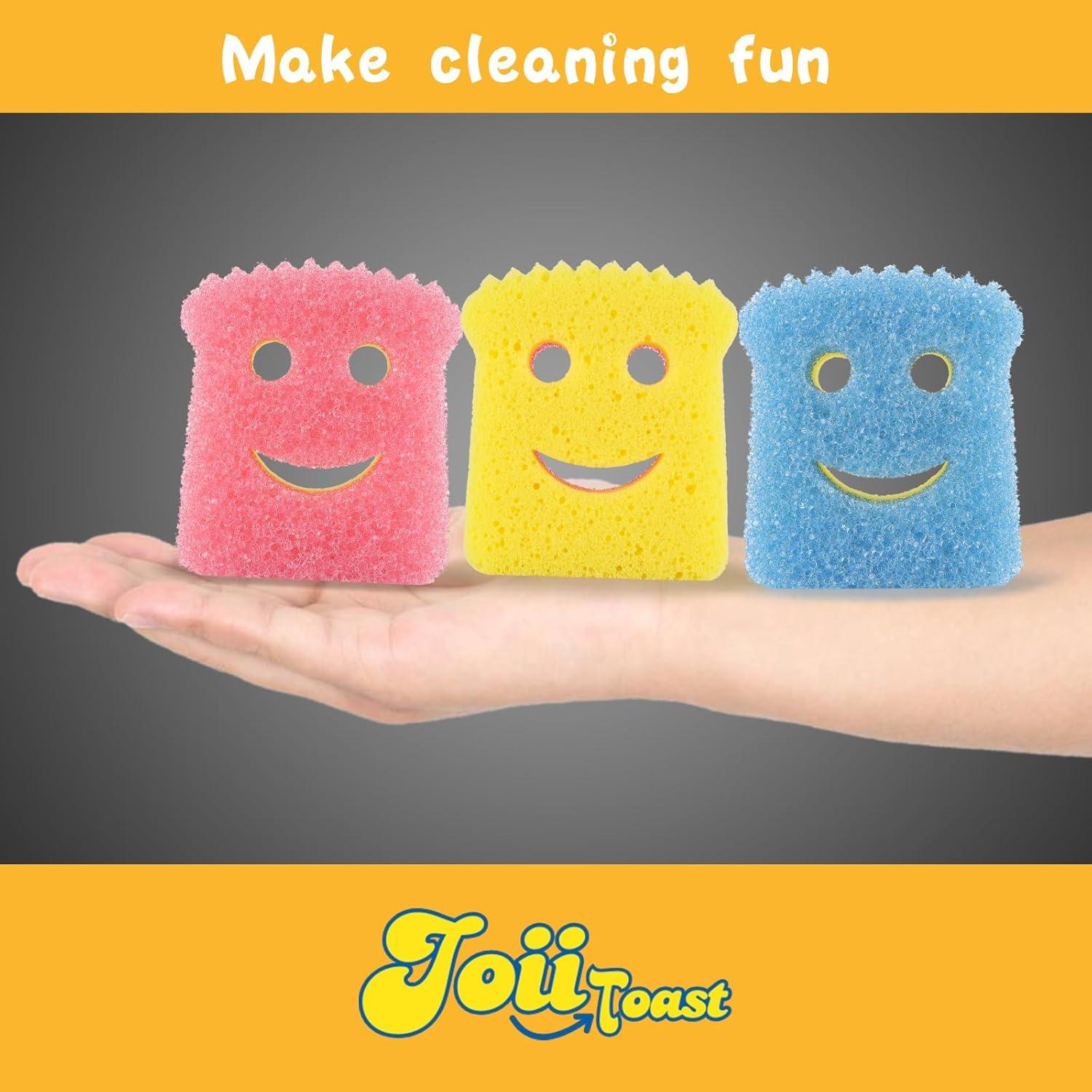 Esponjas de Cocina JoiiToast Doble Cara 3 Piezas Sin Rayones