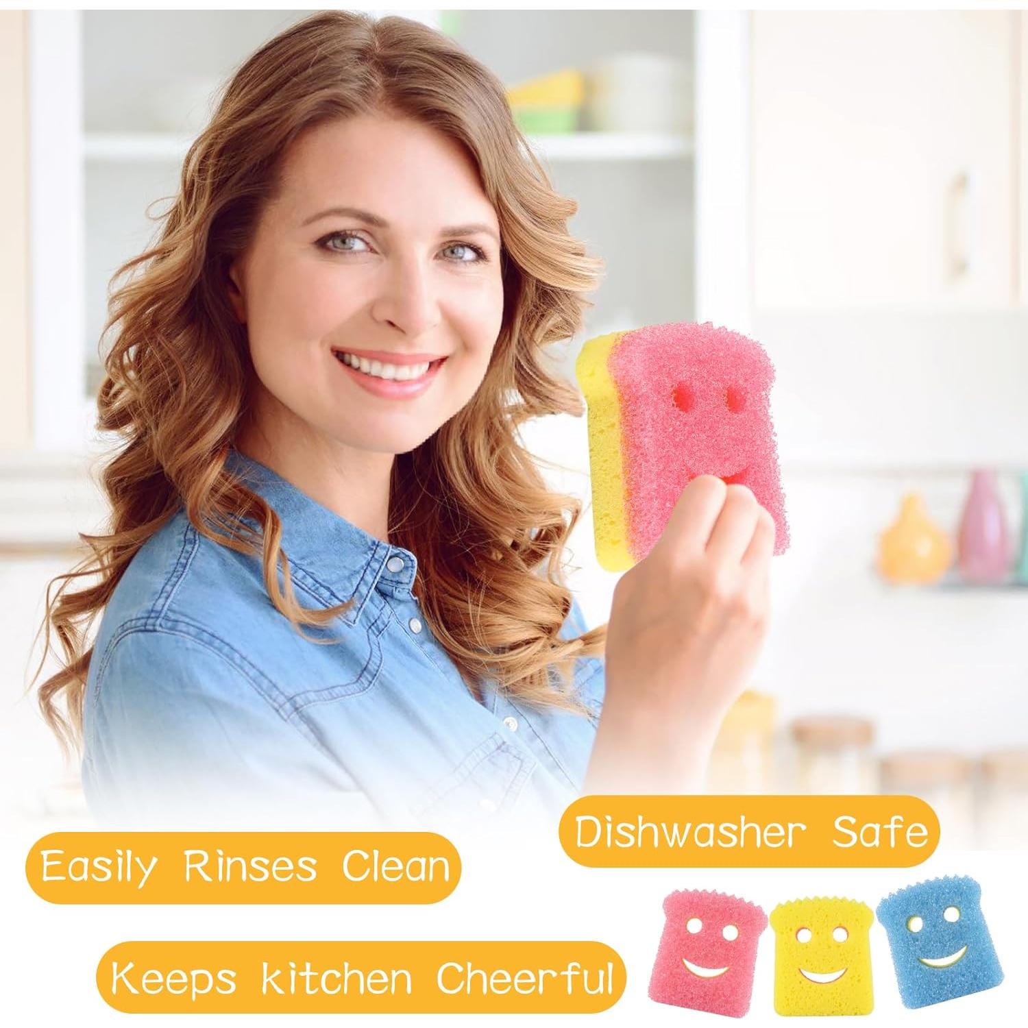 Esponjas de Cocina JoiiToast Doble Cara 3 Piezas Sin Rayones