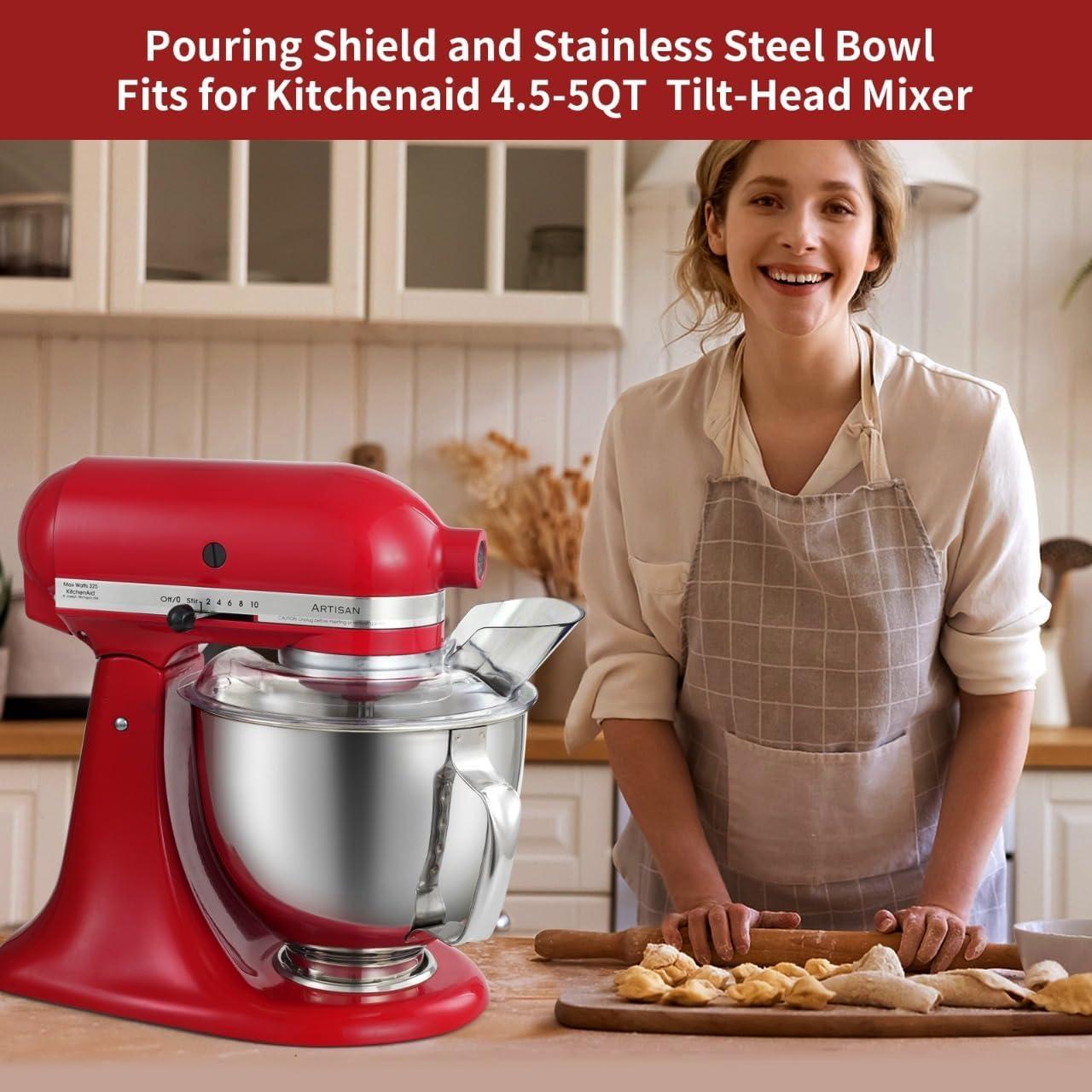 Tazón de Acero Inoxidable 5QT Gdrtwwh con Protección para Vertido KitchenAid