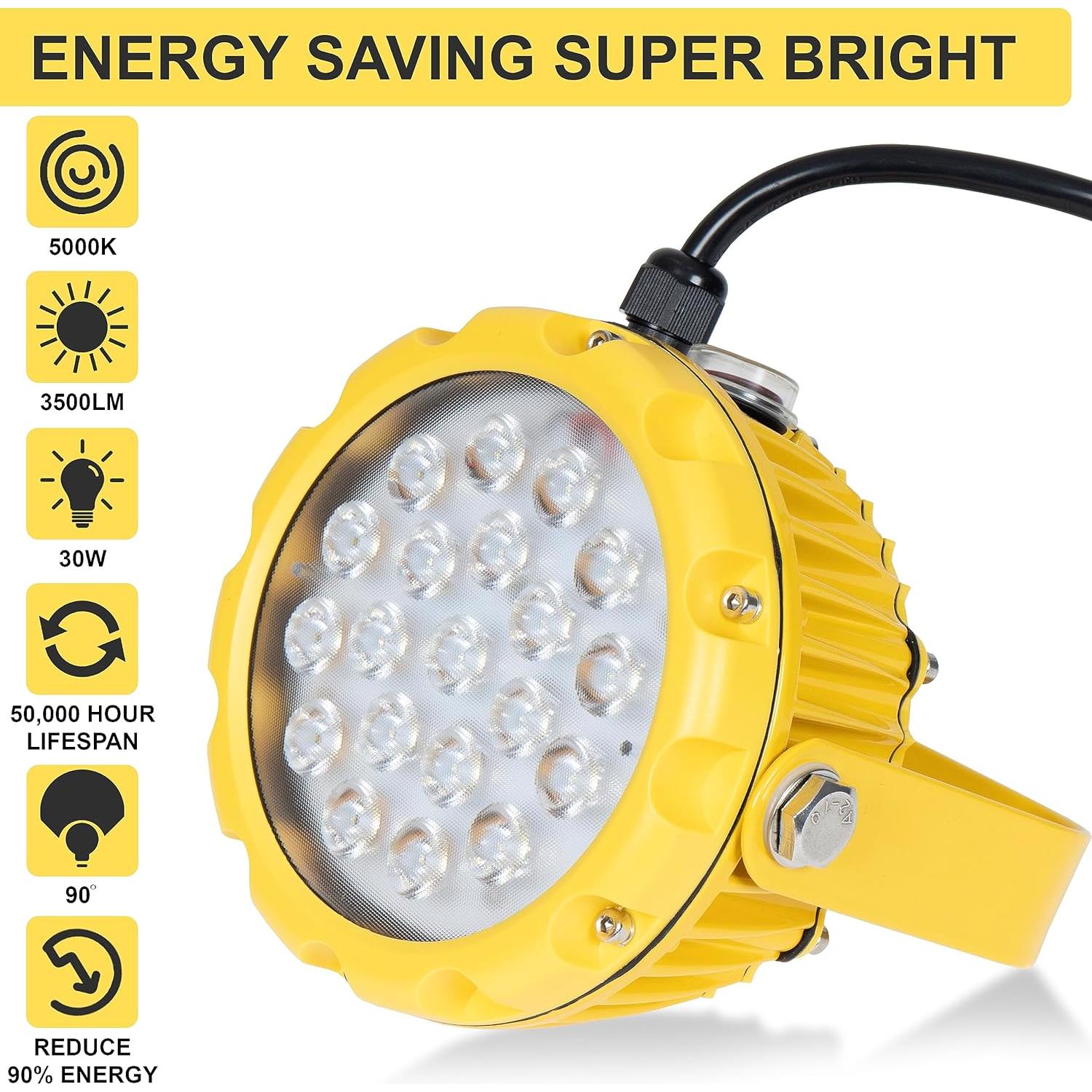 Luz LED Vergo Industrial 30W IP65 3500 Lúmenes Amarillo