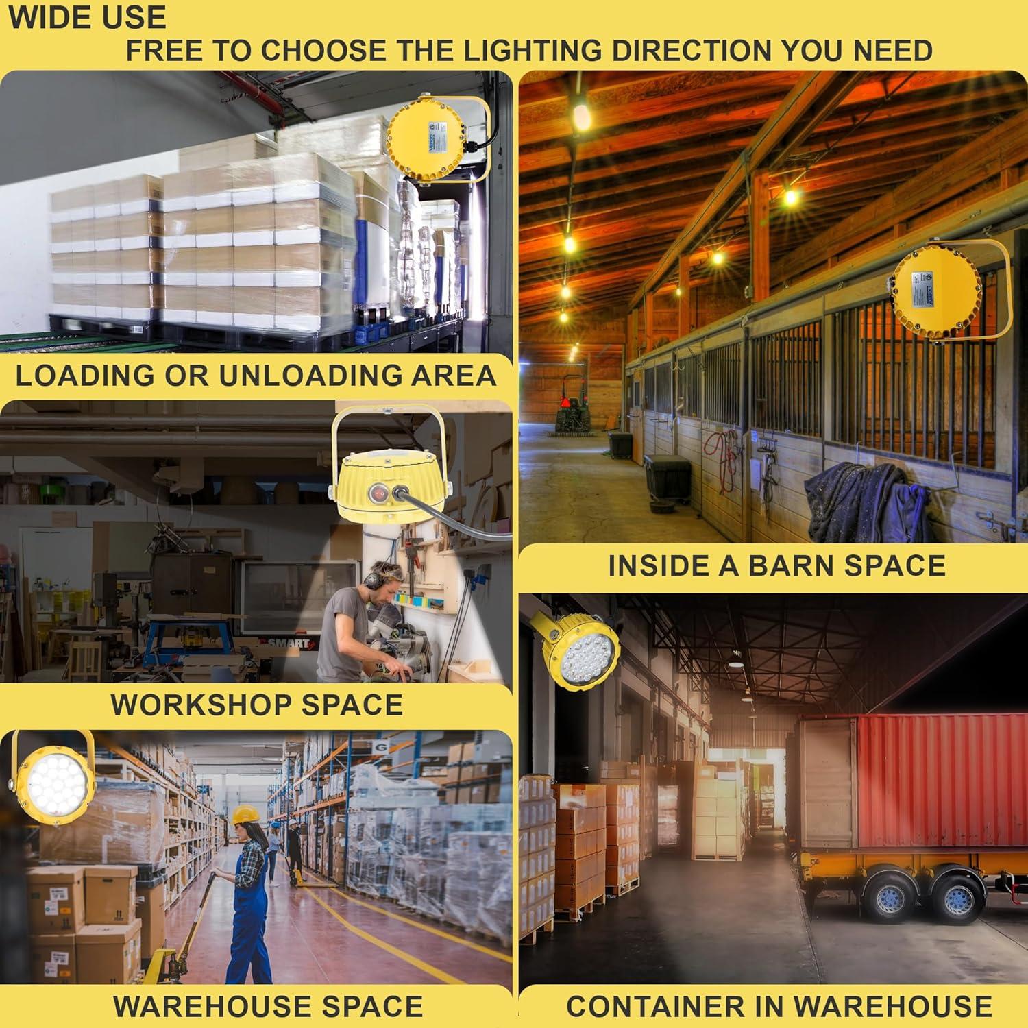 Luz LED Vergo Industrial 30W IP65 3500 Lúmenes Amarillo