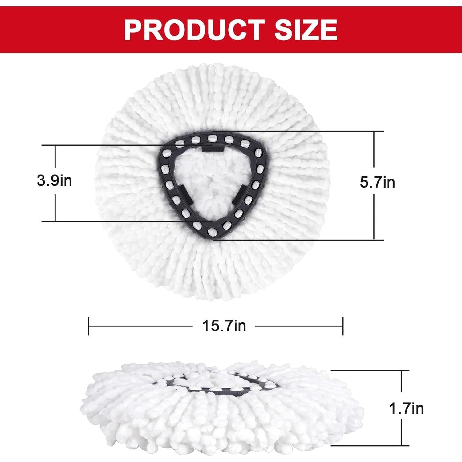Cabezal de Repuesto para Mop Higfra 3 Paquetes Microfibra