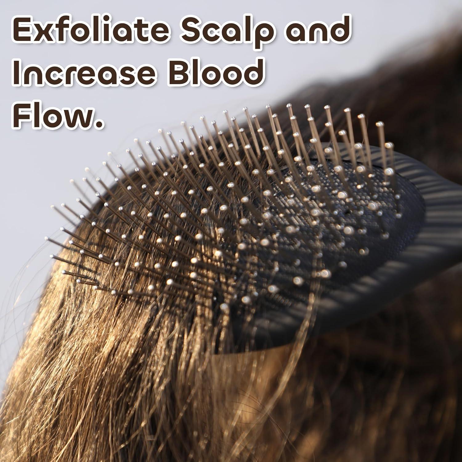 Cepillo Antiestático WeiLa Ovalado para Cabello y Pelucas - 2 Piezas