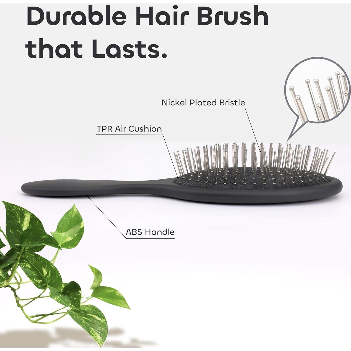 Cepillo Antiestático WeiLa Ovalado para Cabello y Pelucas - 2 Piezas