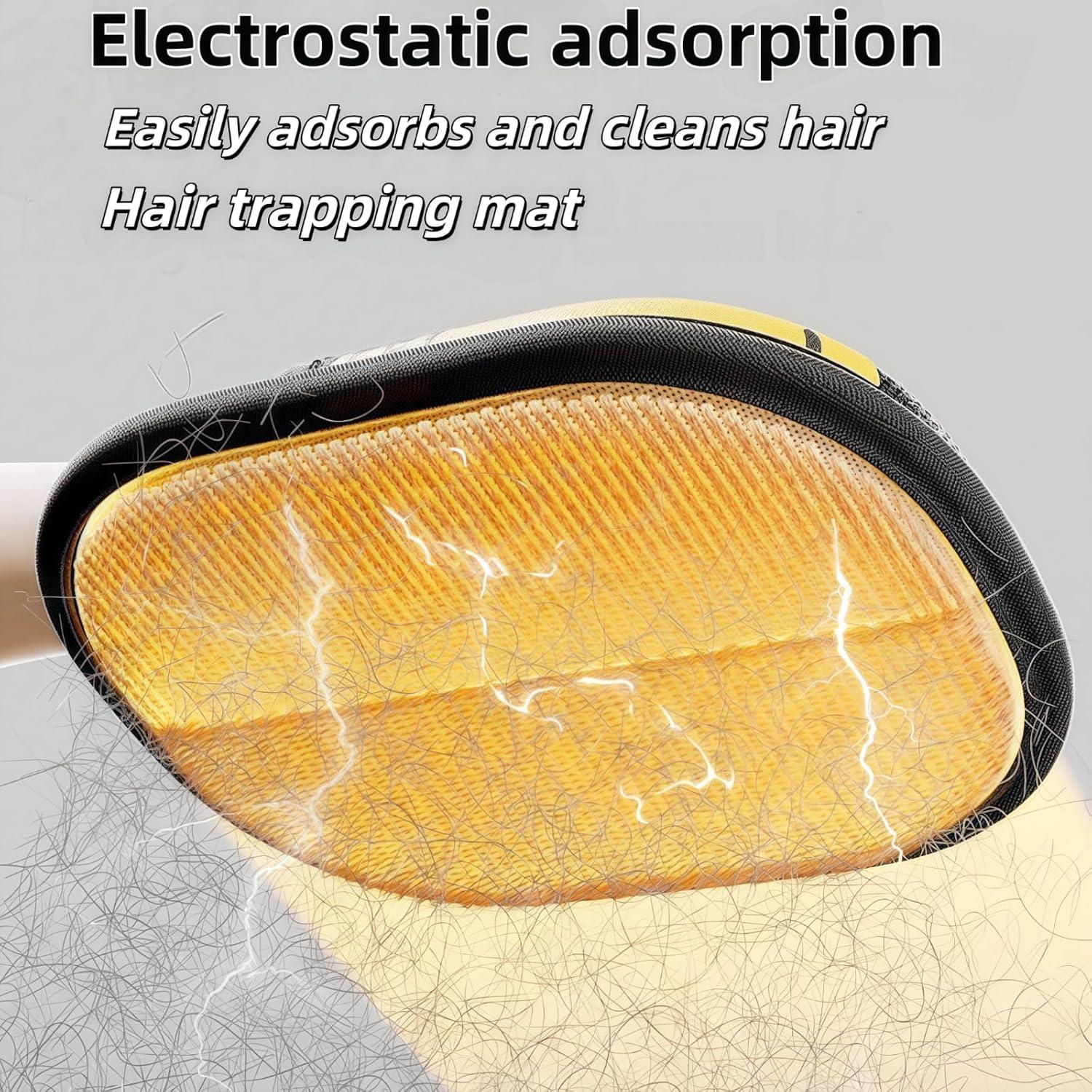 Pet Hair Removal Glove,2025 Nnew Electrostatic Gloves Pet Hair for Cats&Dogs，Reusable Double Sided Pet Hair Remover Electrostatic Gloves，Cat Hair Glove for Couch, Furniture, Carpet, Car Seat (1)