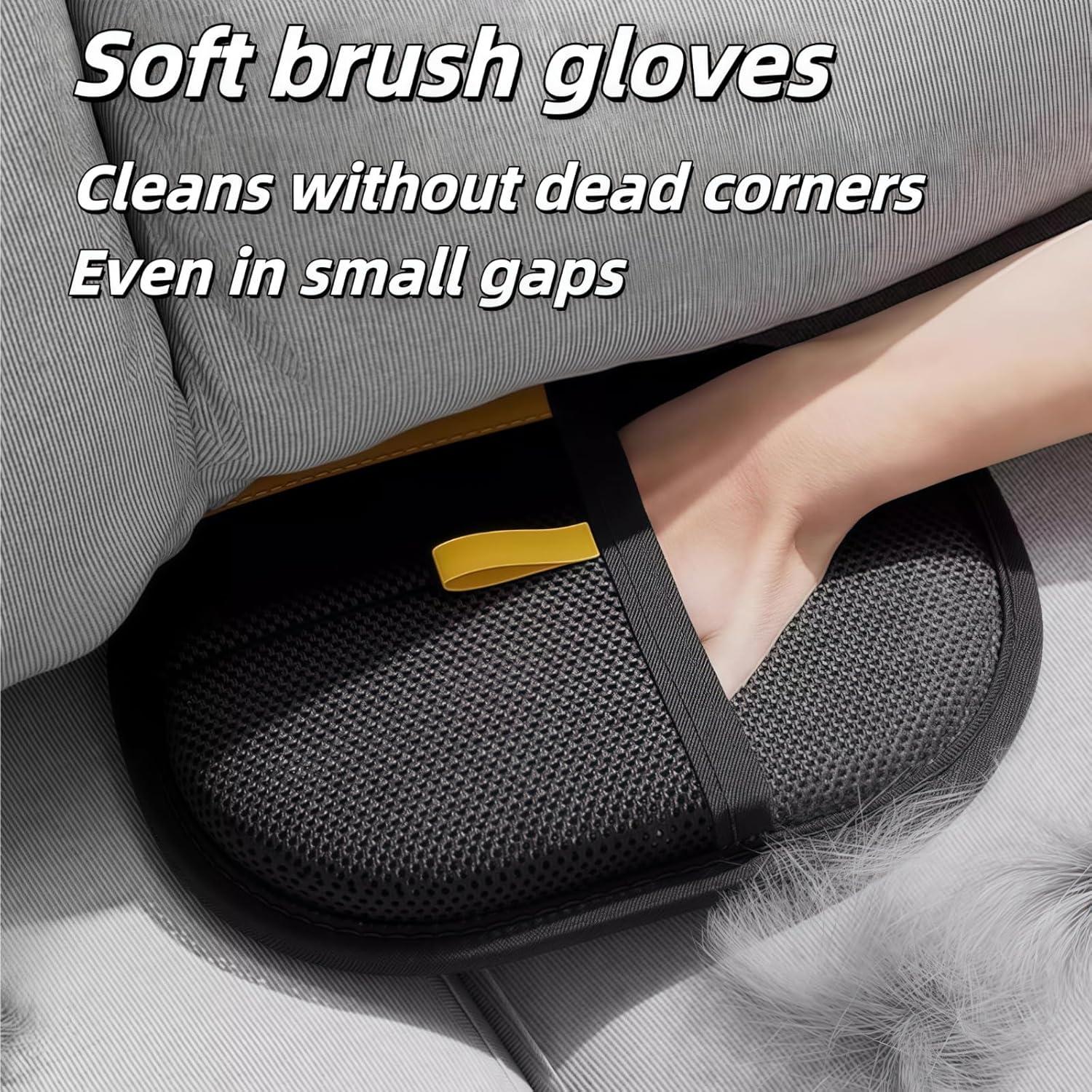 Pet Hair Removal Glove,2025 Nnew Electrostatic Gloves Pet Hair for Cats&Dogs，Reusable Double Sided Pet Hair Remover Electrostatic Gloves，Cat Hair Glove for Couch, Furniture, Carpet, Car Seat (1)