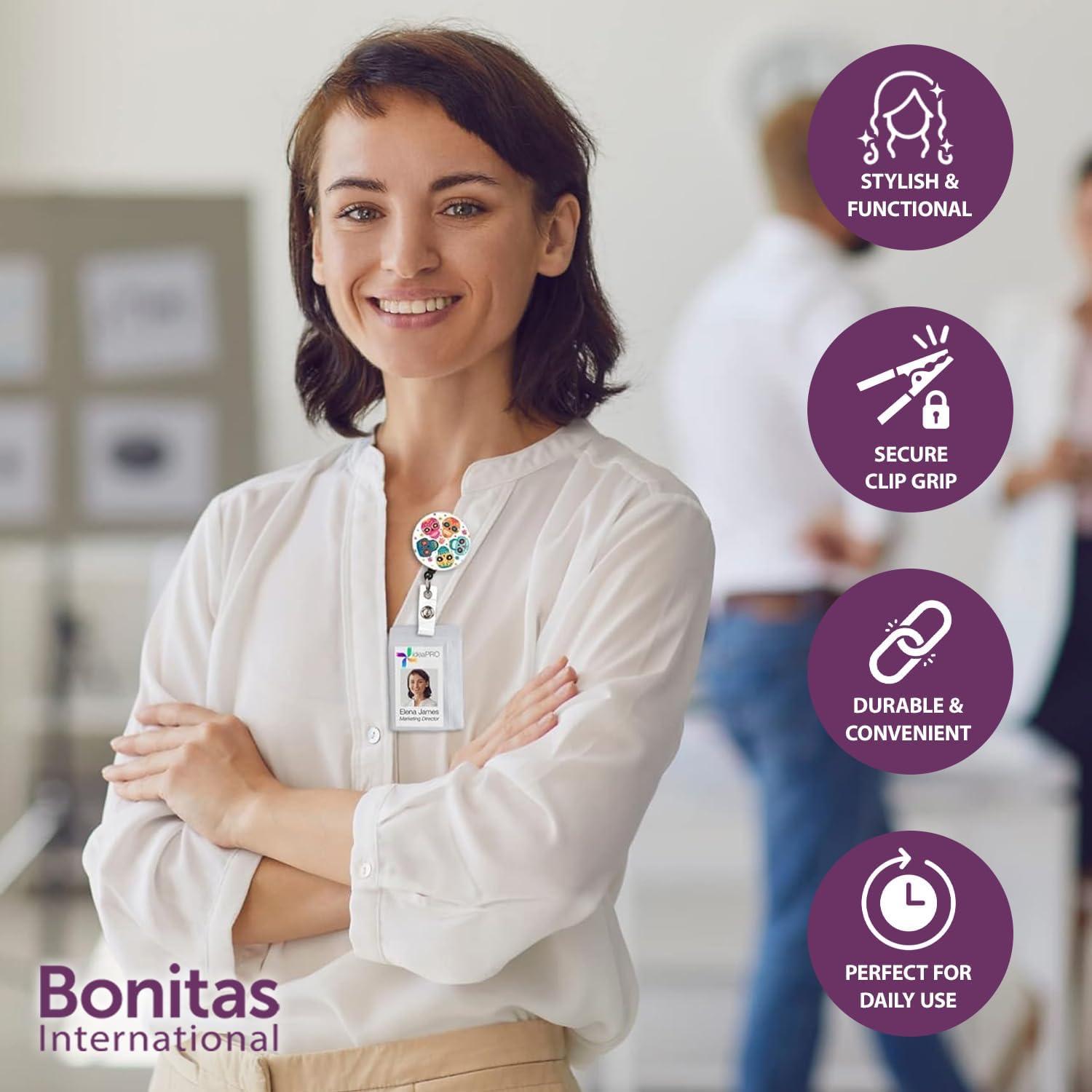 Porta Credencial Retráctil ID AVENUE Brillante 81 cm Clip 360°