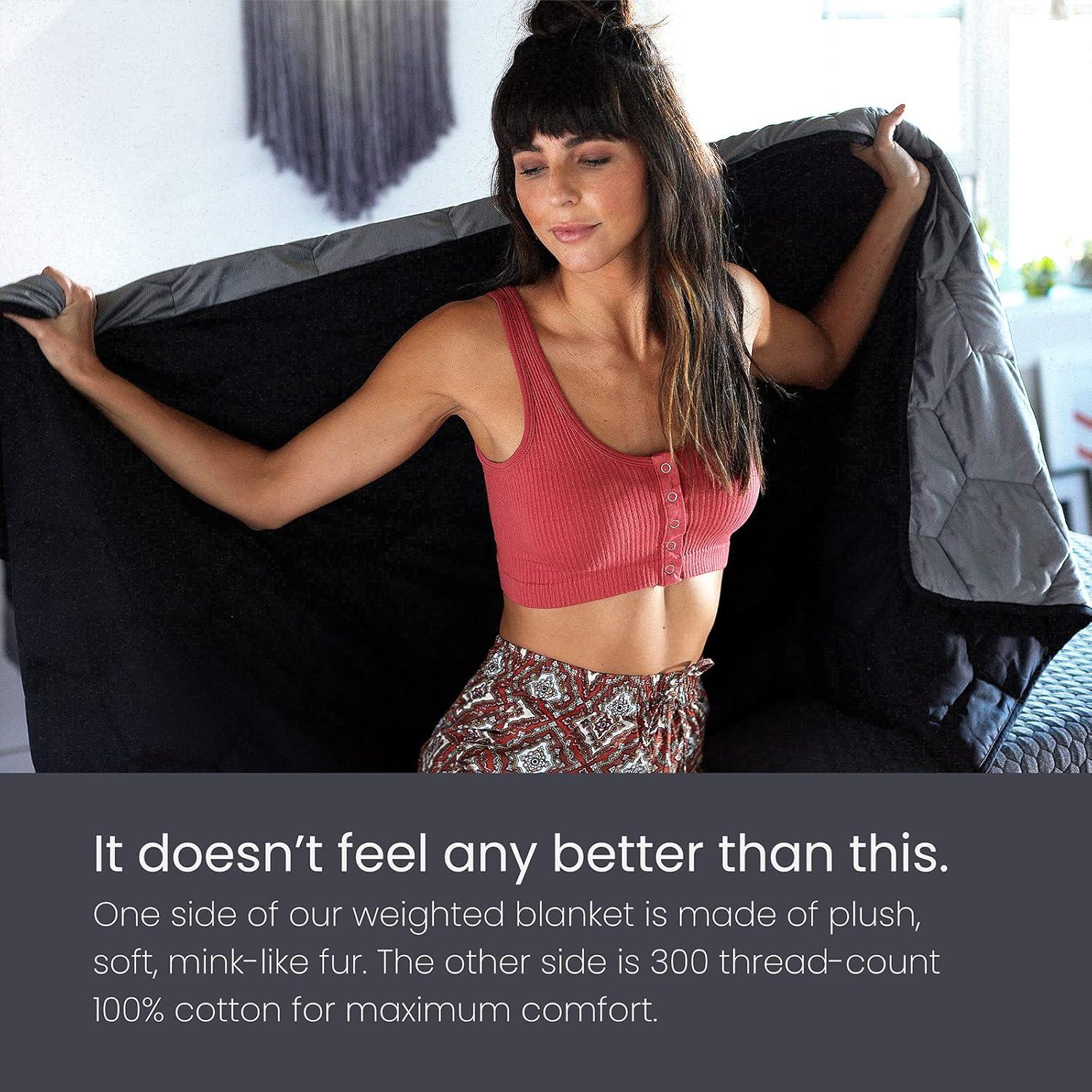 Manta con peso Layla 182.9x121.9 cm 100% algodón gris