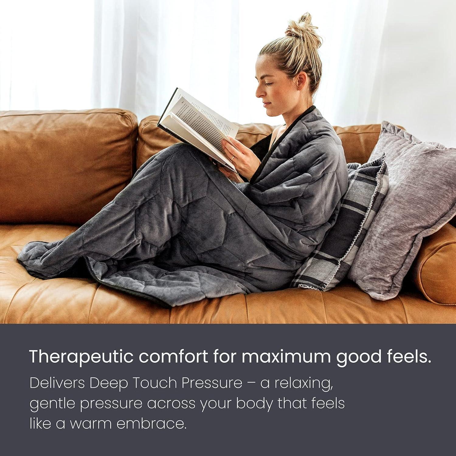 Manta con peso Layla 182.9x121.9 cm 100% algodón gris