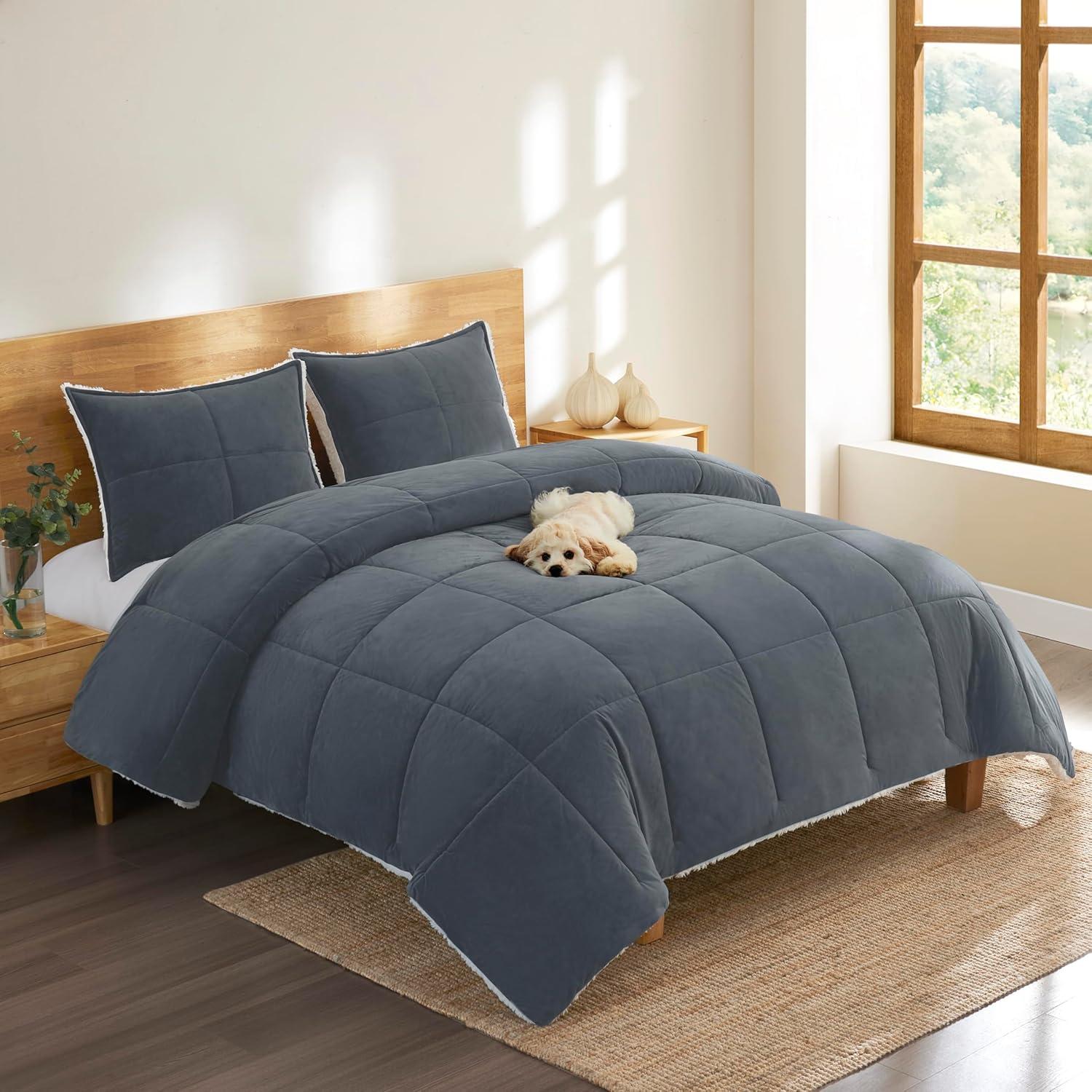 Conjunto de Edredón UGG Blissful Full/Queen Azul Reversible