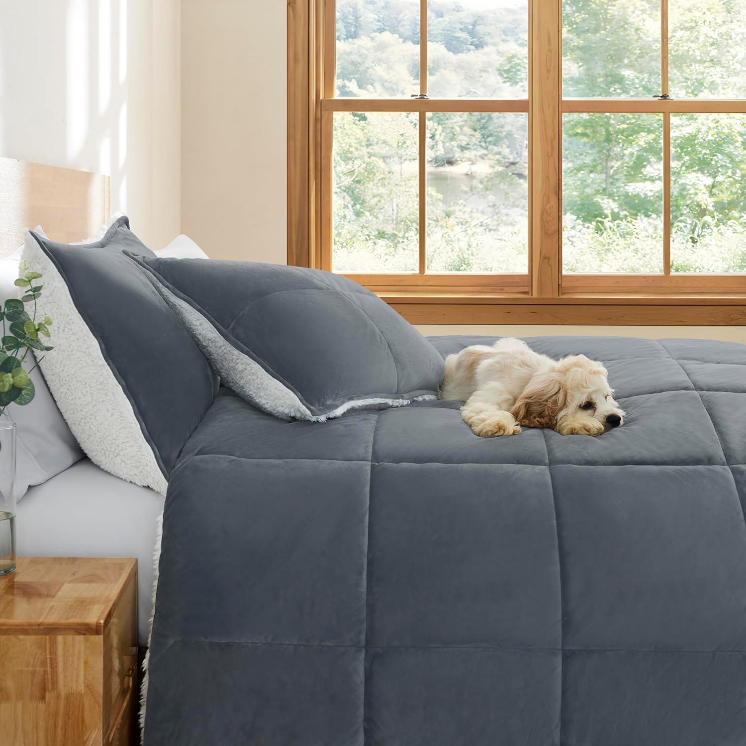 Conjunto de Edredón UGG Blissful Full/Queen Azul Reversible