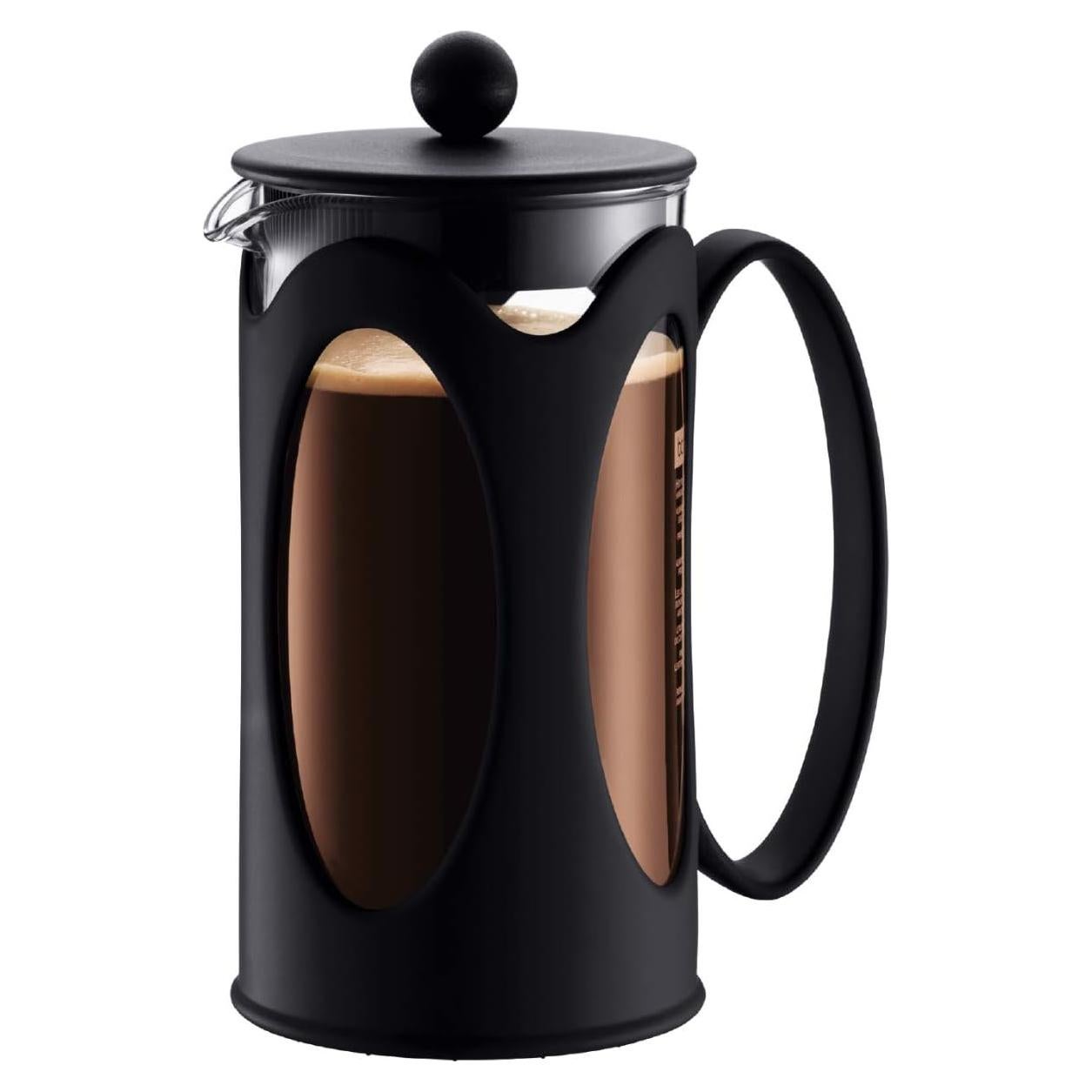 Cafetera de Prensa Francesa Bodum Kenya 0.35L Negra