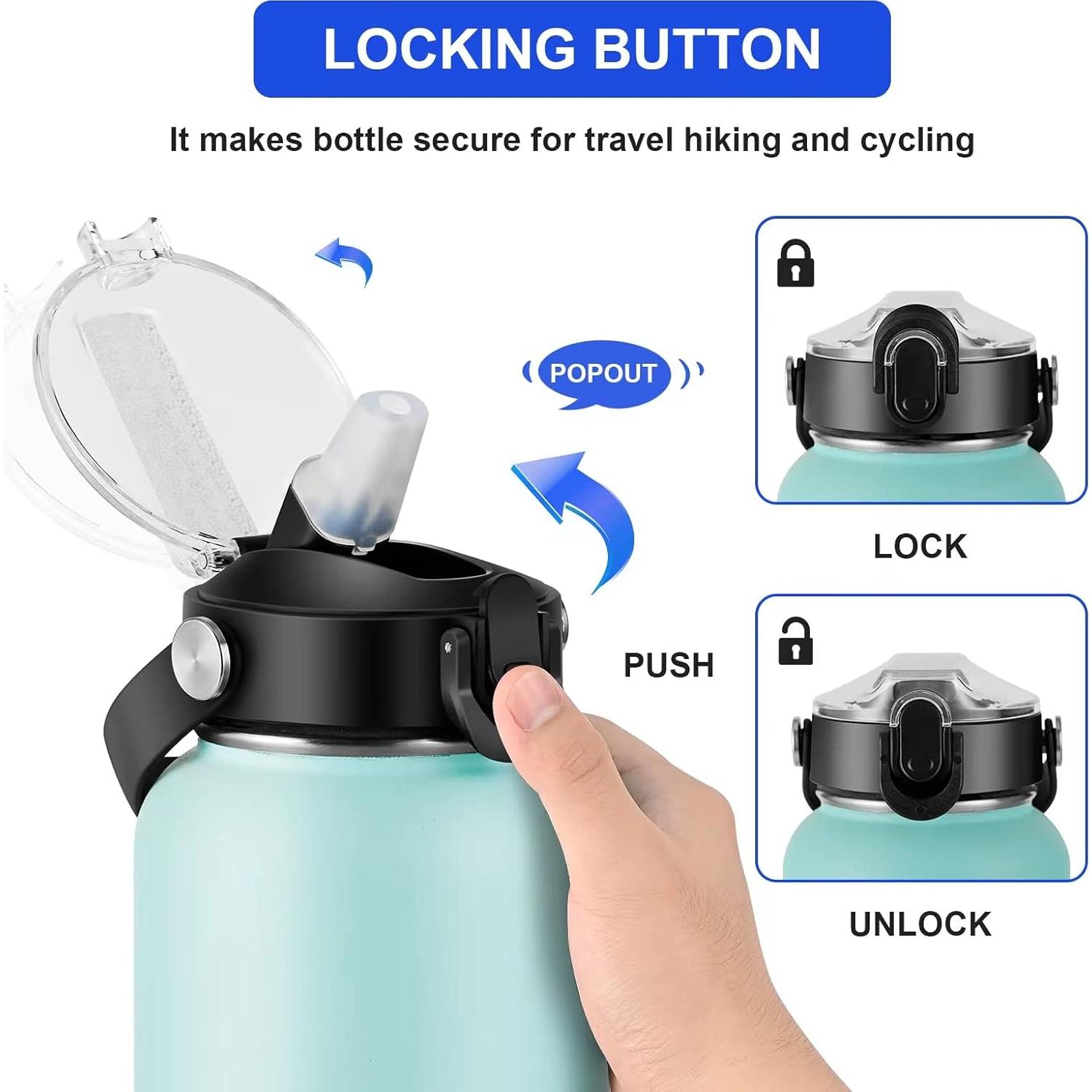 Tapa de Pajilla Auto Flip HYDROWION para Botellas Boca Ancha