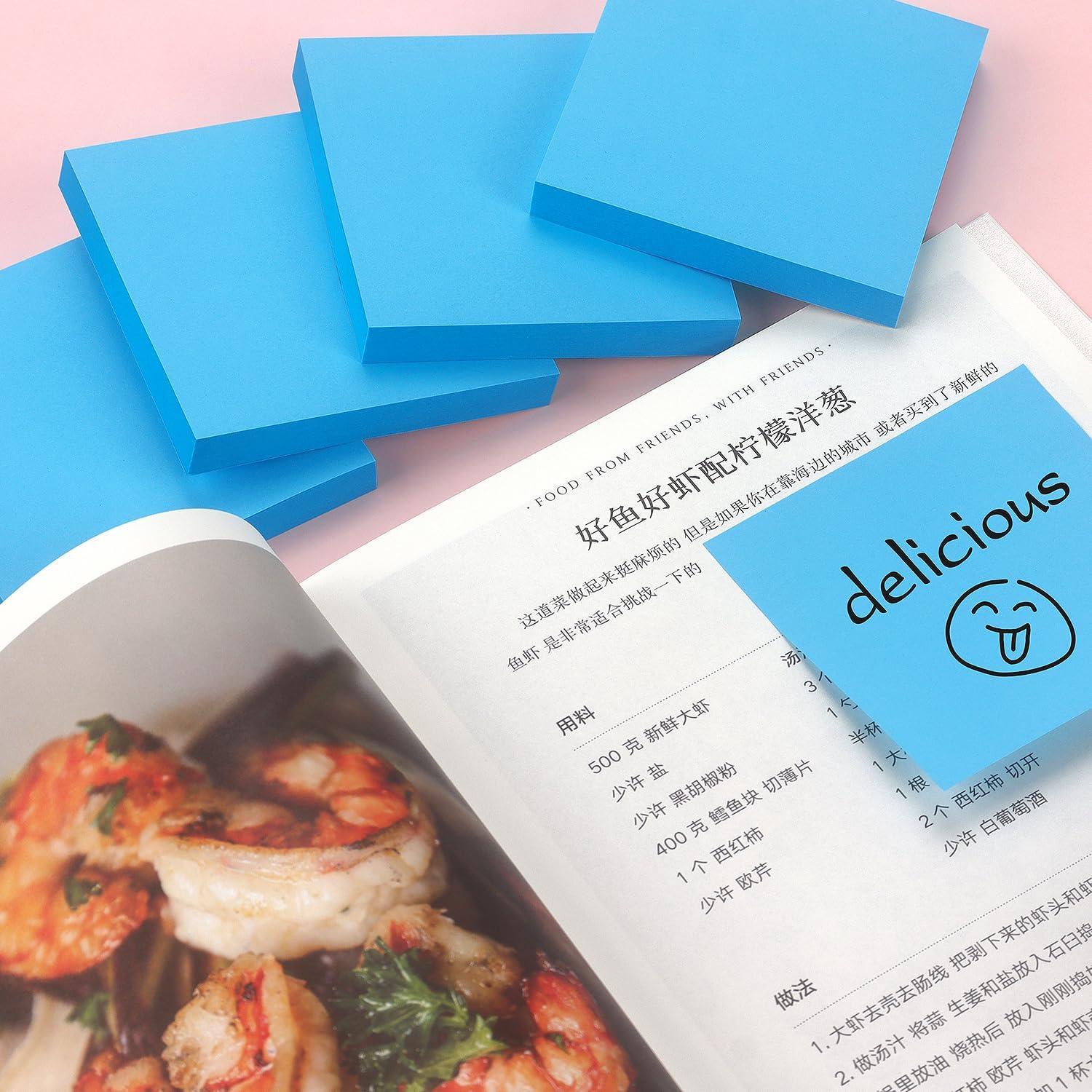 Notas Adhesivas 7.62x7.62 cm Osboo Azul 4 Pads 360 Hojas