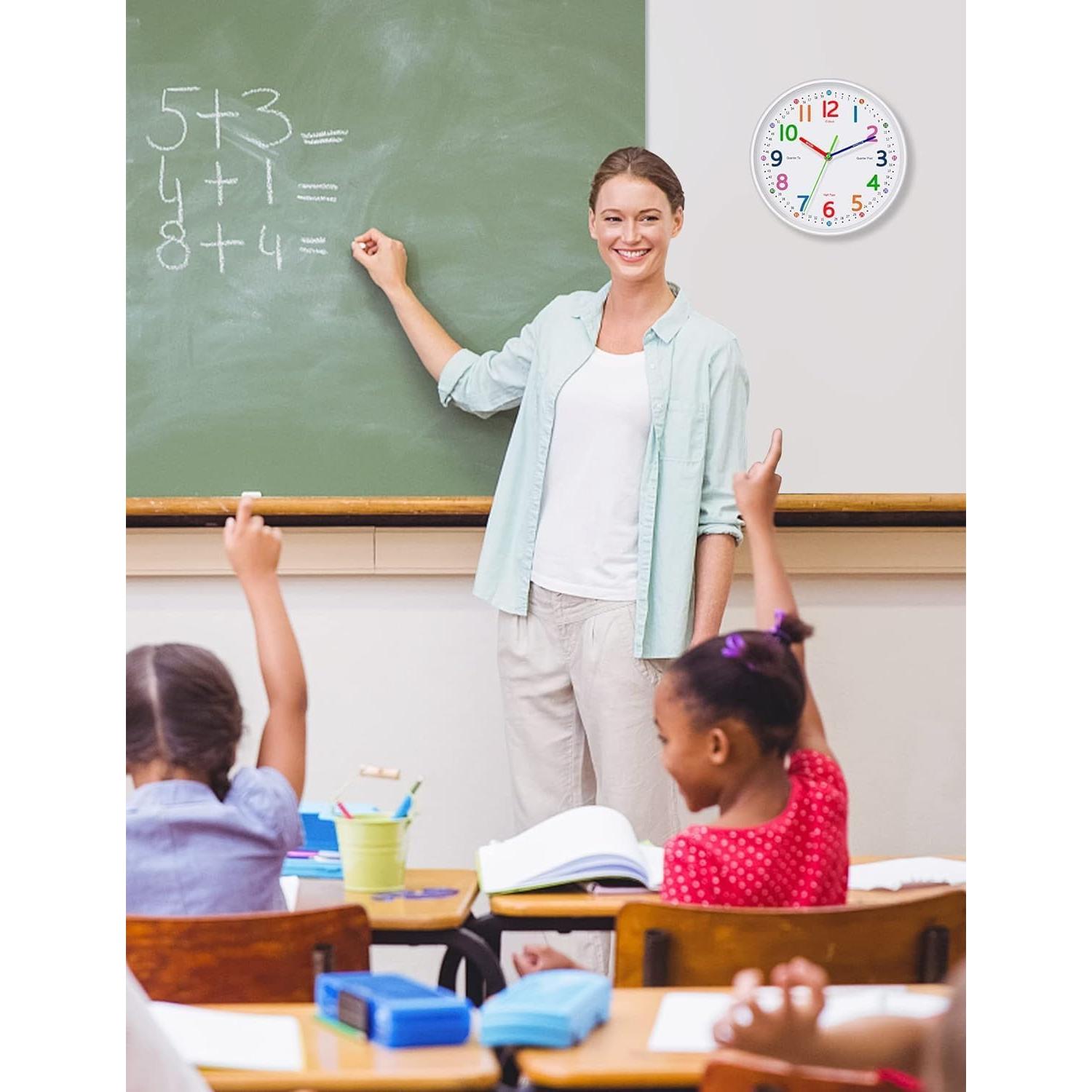 Reloj de Pared Silencioso Lantoo 20.32 cm para Niños