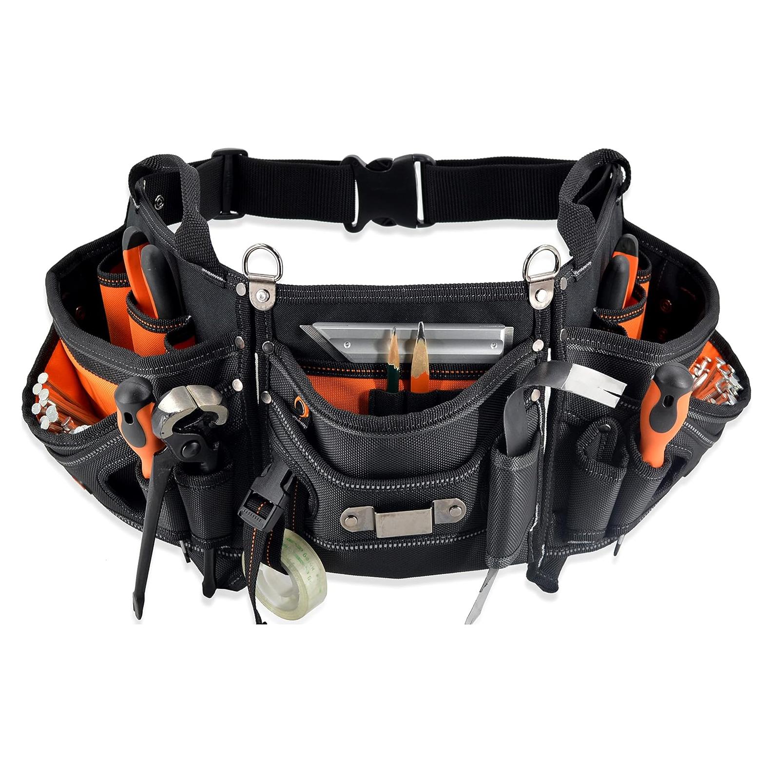 Cinturón de Herramientas Welkinland 18 Bolsillos Naranja
