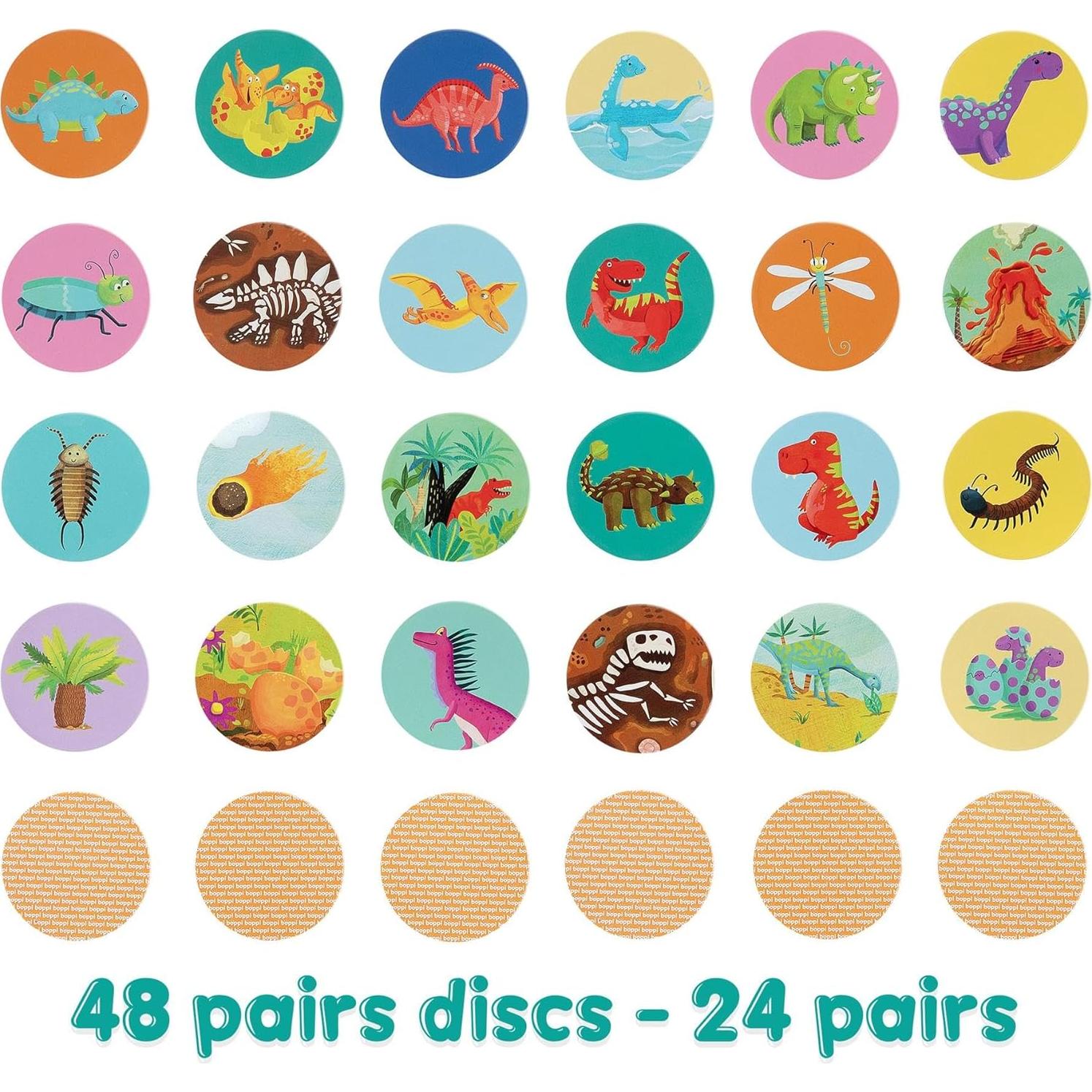 Juego de Memoria Boppi Pairs Dinosaurios - Educativo 3 a 8 años