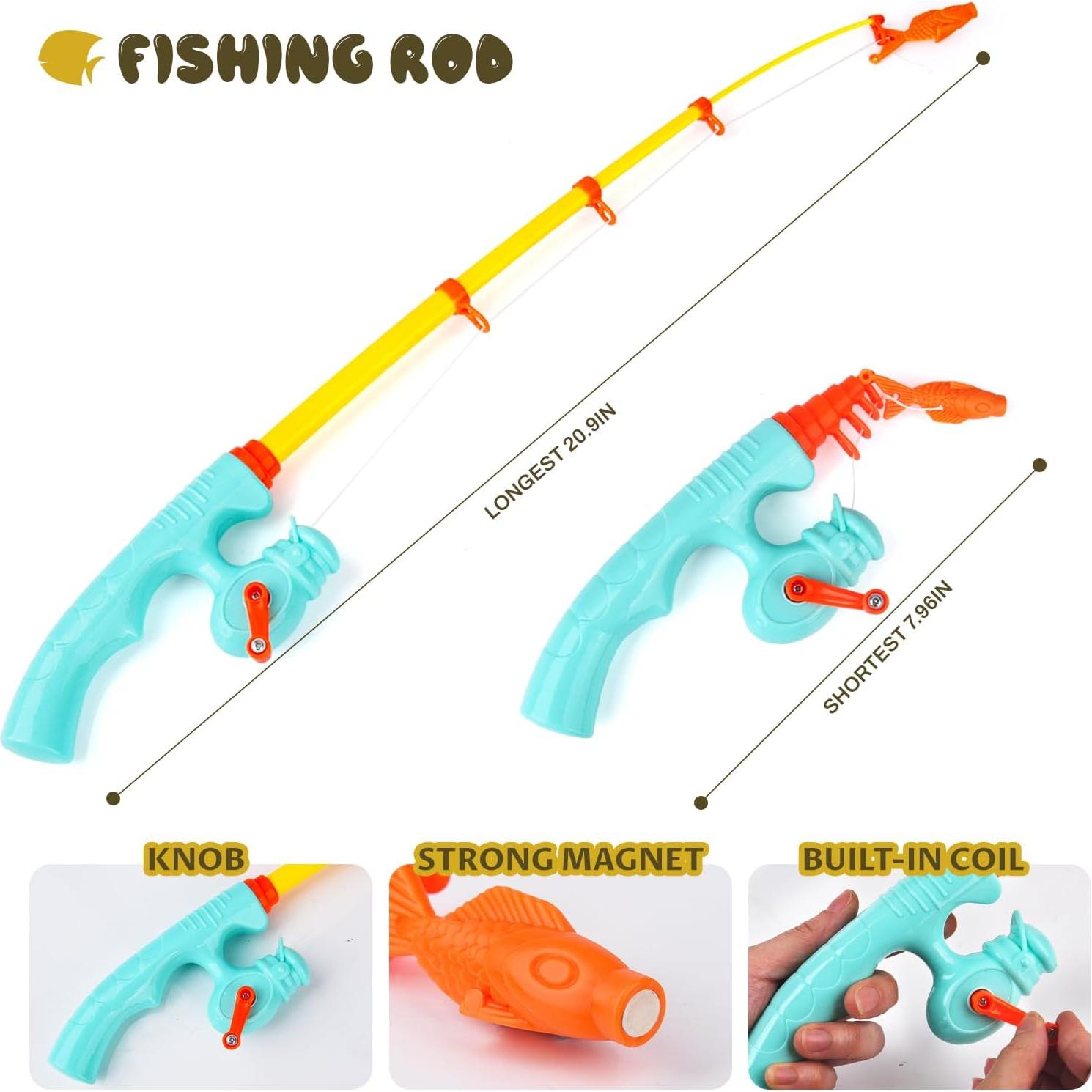 Juego de Pesca Magnético FIVEDAOGANG 30 Piezas para Niños