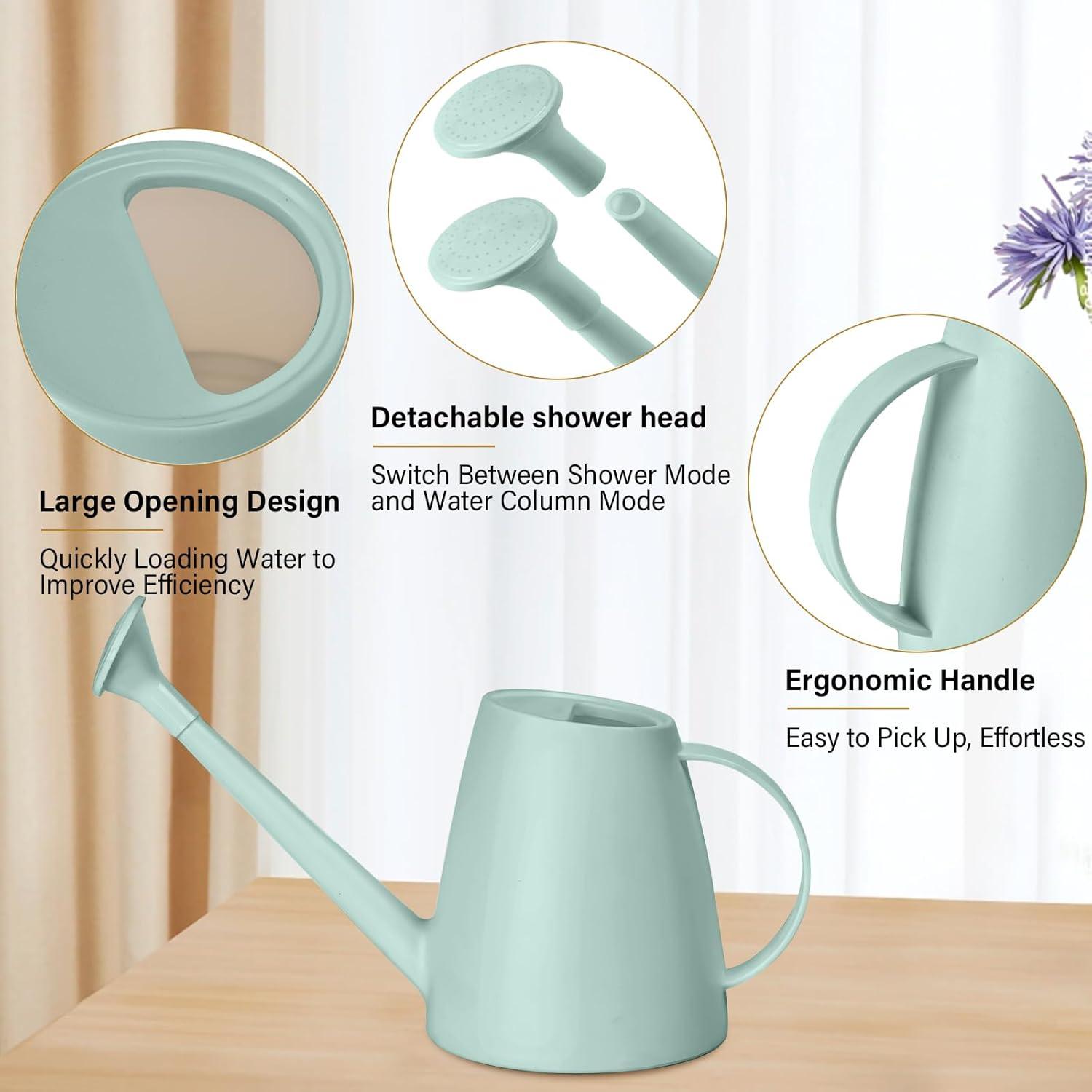 Regadera de Plástico UFANME 1.89L Verde para Jardín