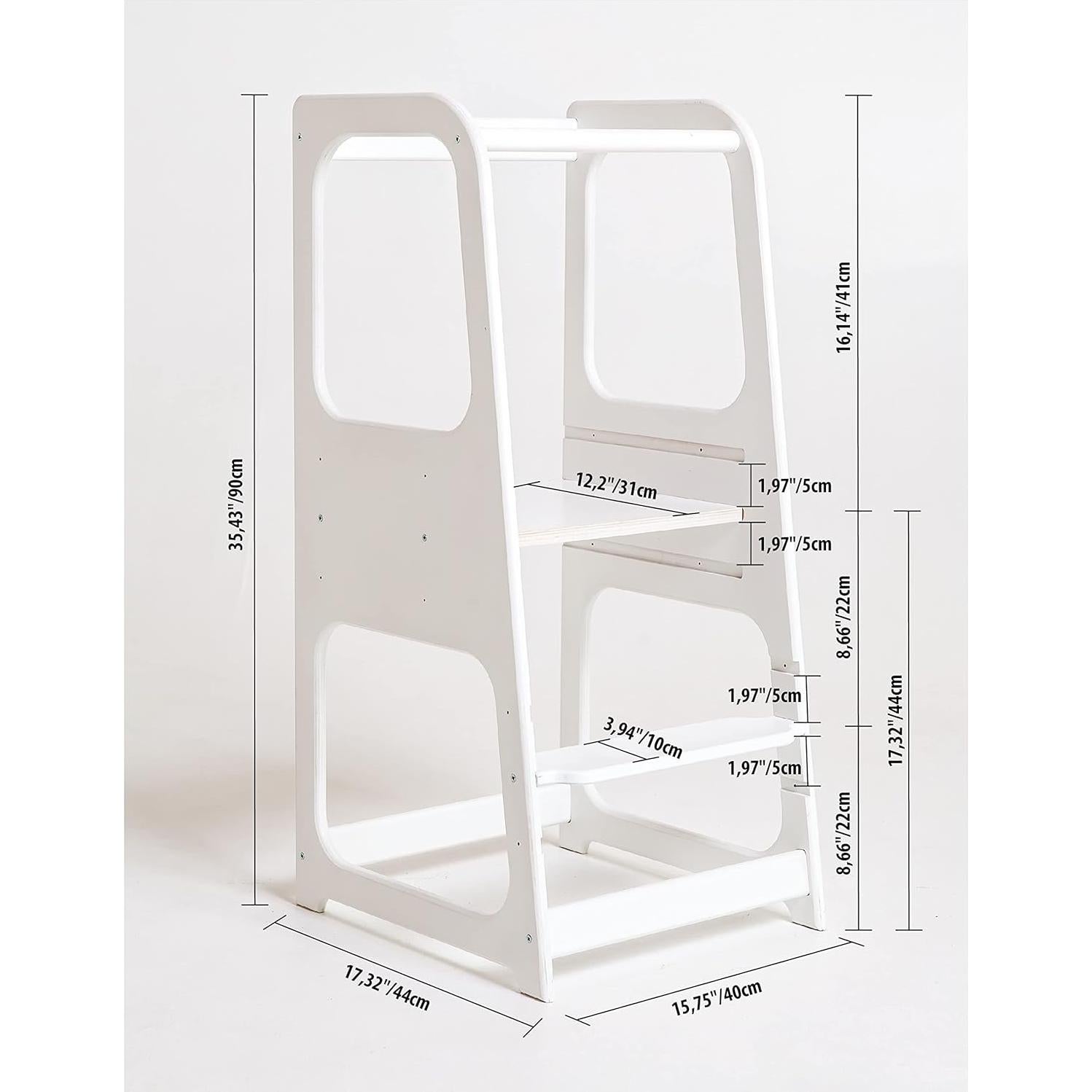 Torre Montessori Ajustable Sweet Home para Niños - Negro