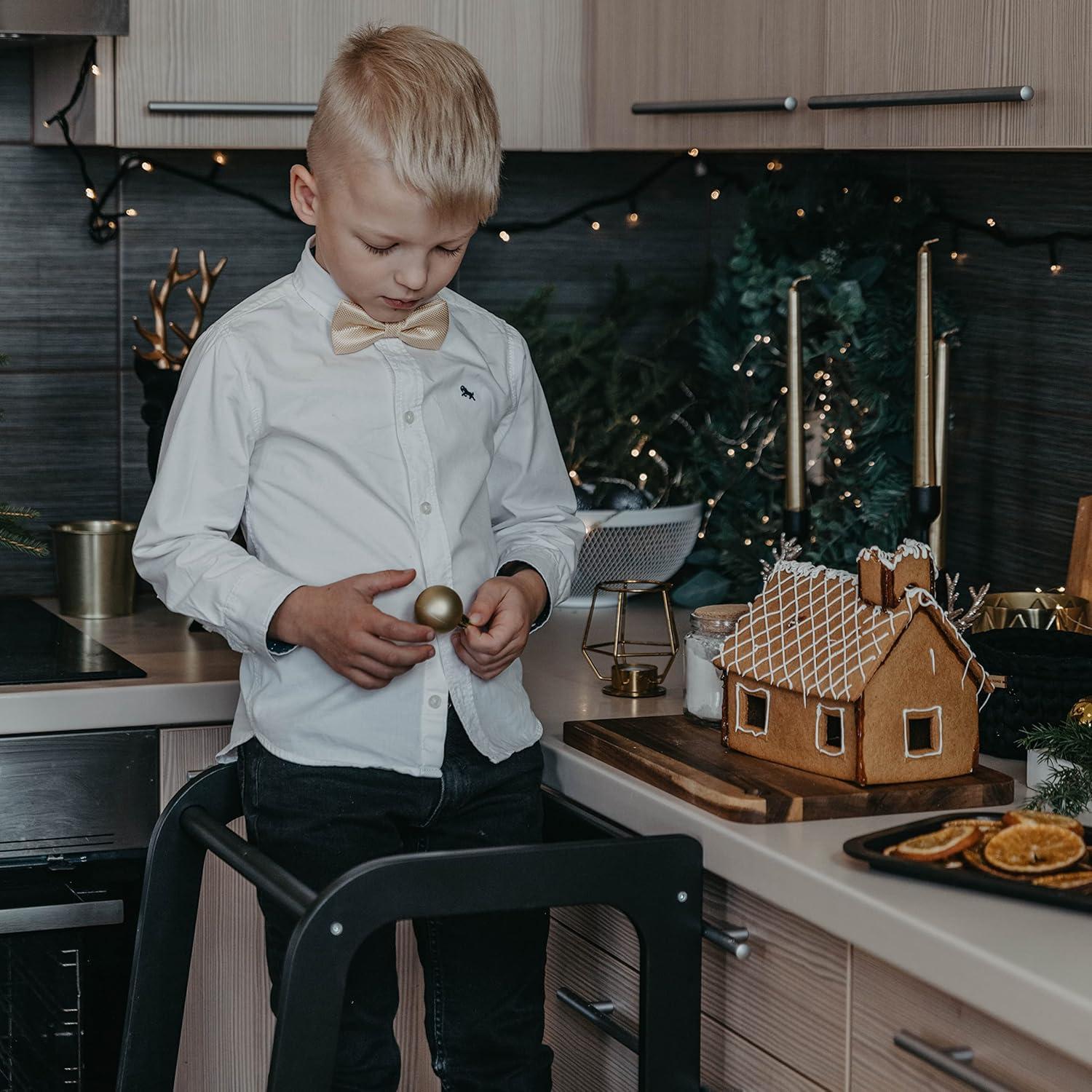 Torre Montessori Ajustable Sweet Home para Niños - Negro