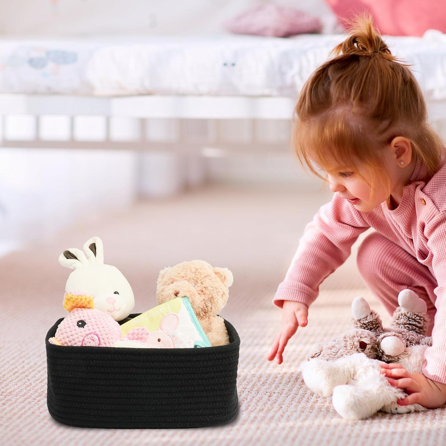 Cestas de Almacenamiento Tejidas XUANGUO 30x20x12 cm 3 Piezas