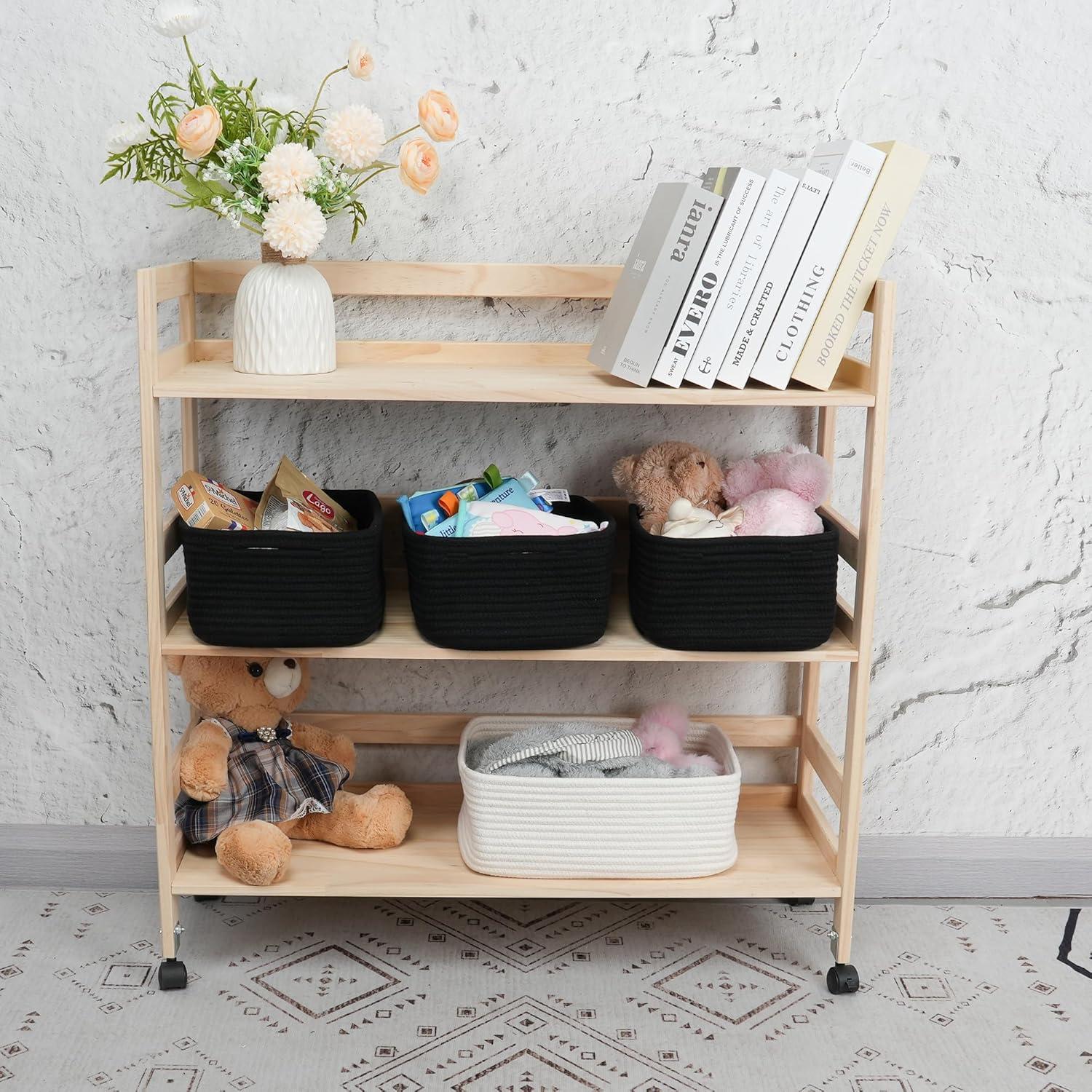 Cestas de Almacenamiento Tejidas XUANGUO 30x20x12 cm 3 Piezas