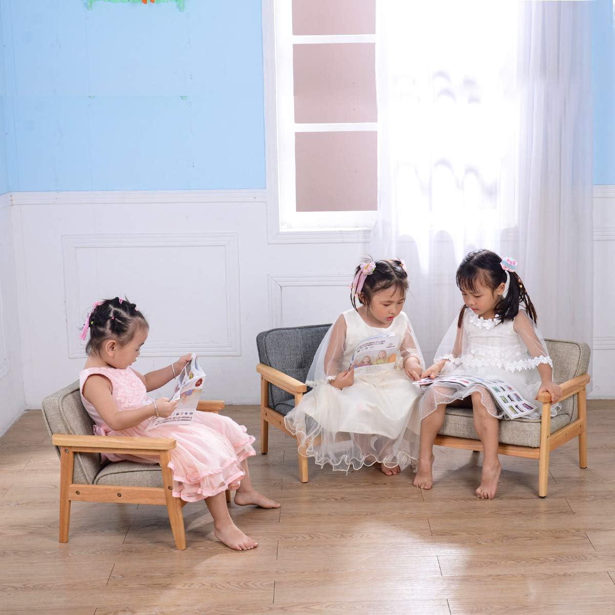 Silla Infantil Tapizada Babyland Charles Gris Oscuro