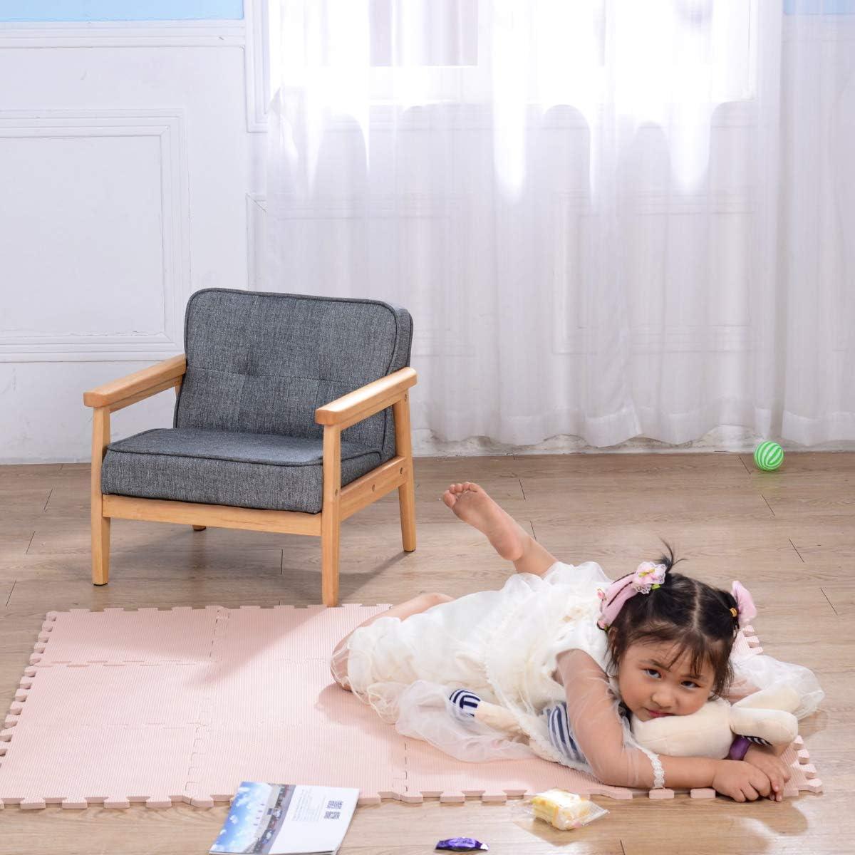 Silla Infantil Tapizada Babyland Charles Gris Oscuro