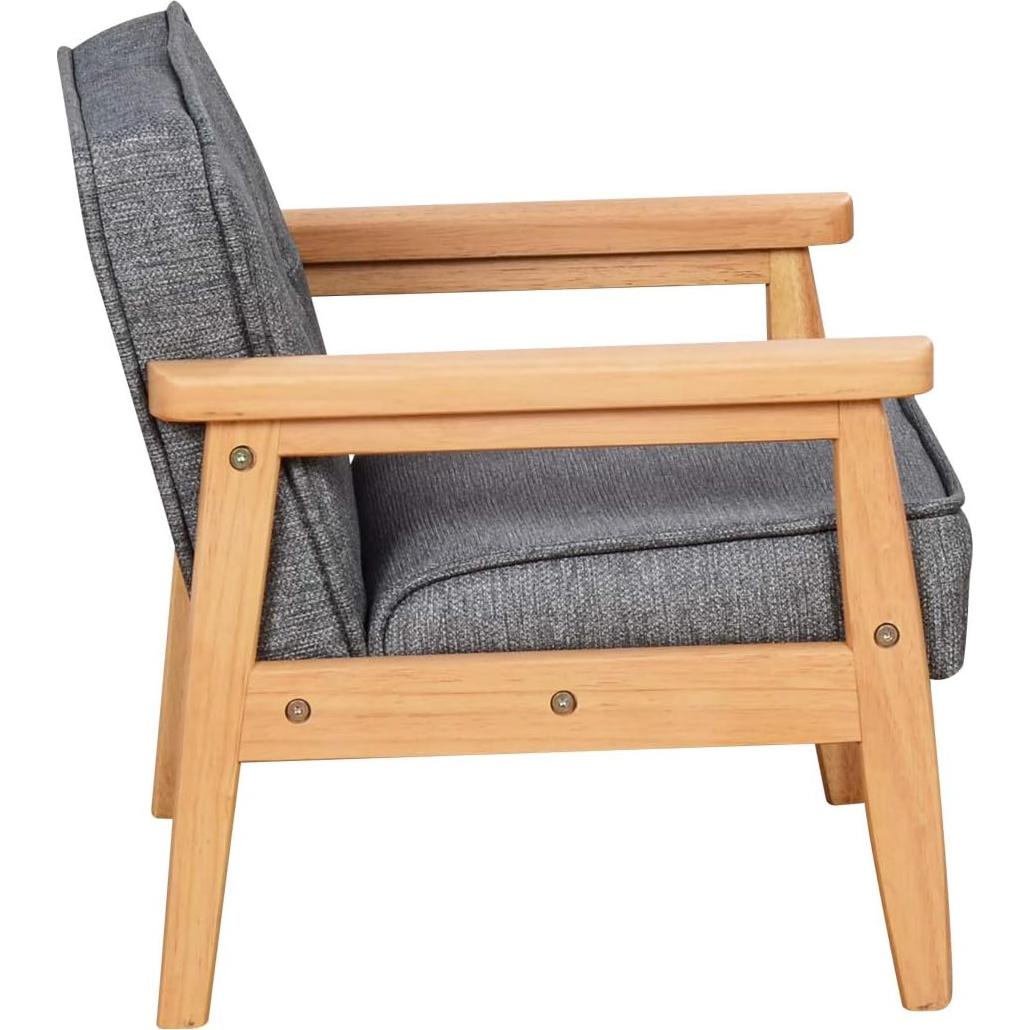 Silla Infantil Tapizada Babyland Charles Gris Oscuro