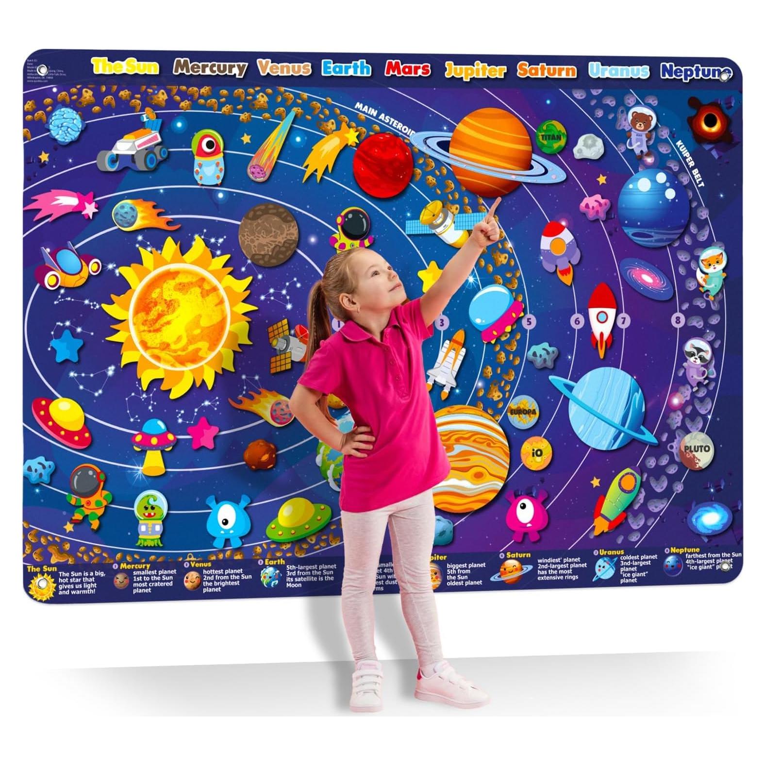 Tablero de Fieltro Espacial QUOKKA para Niños 3-5 Años