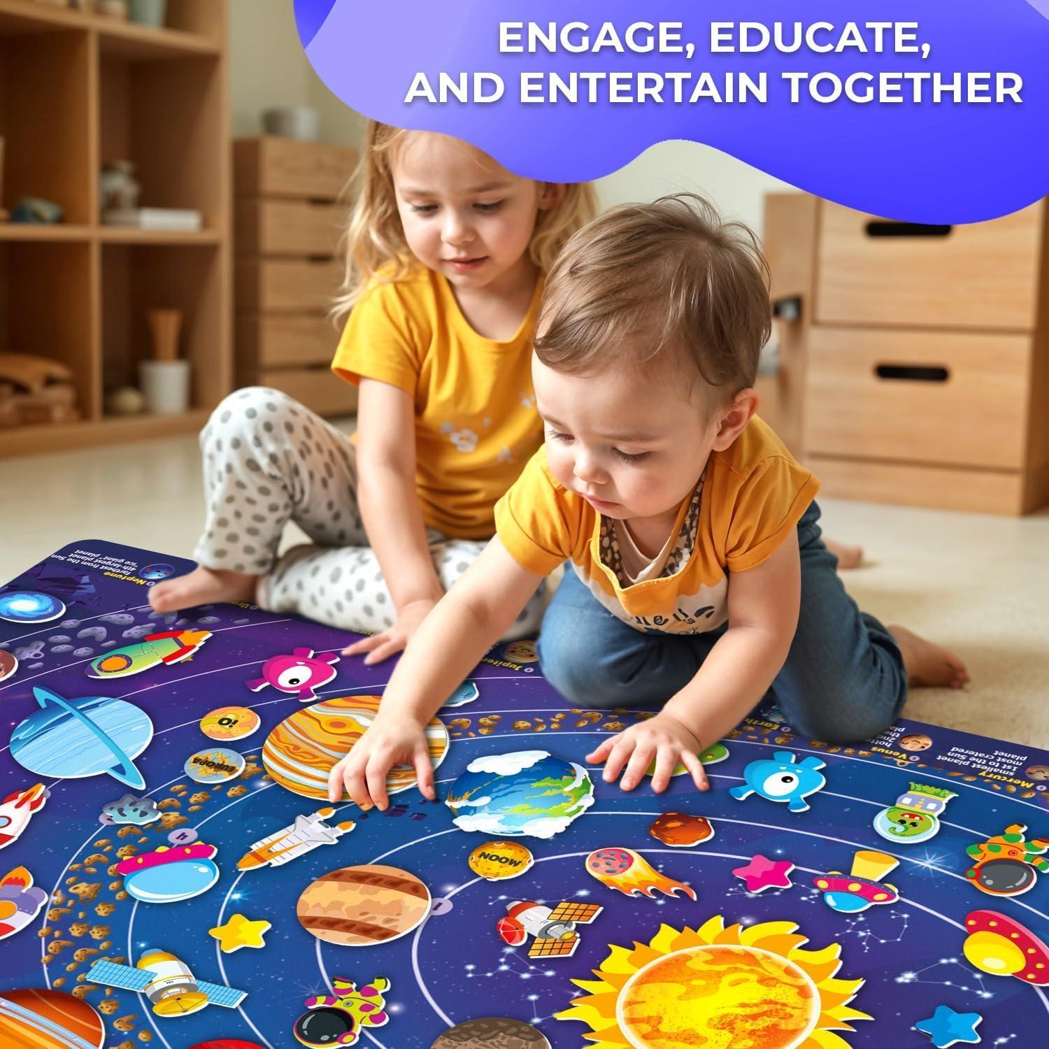 Tablero de Fieltro Espacial QUOKKA para Niños 3-5 Años
