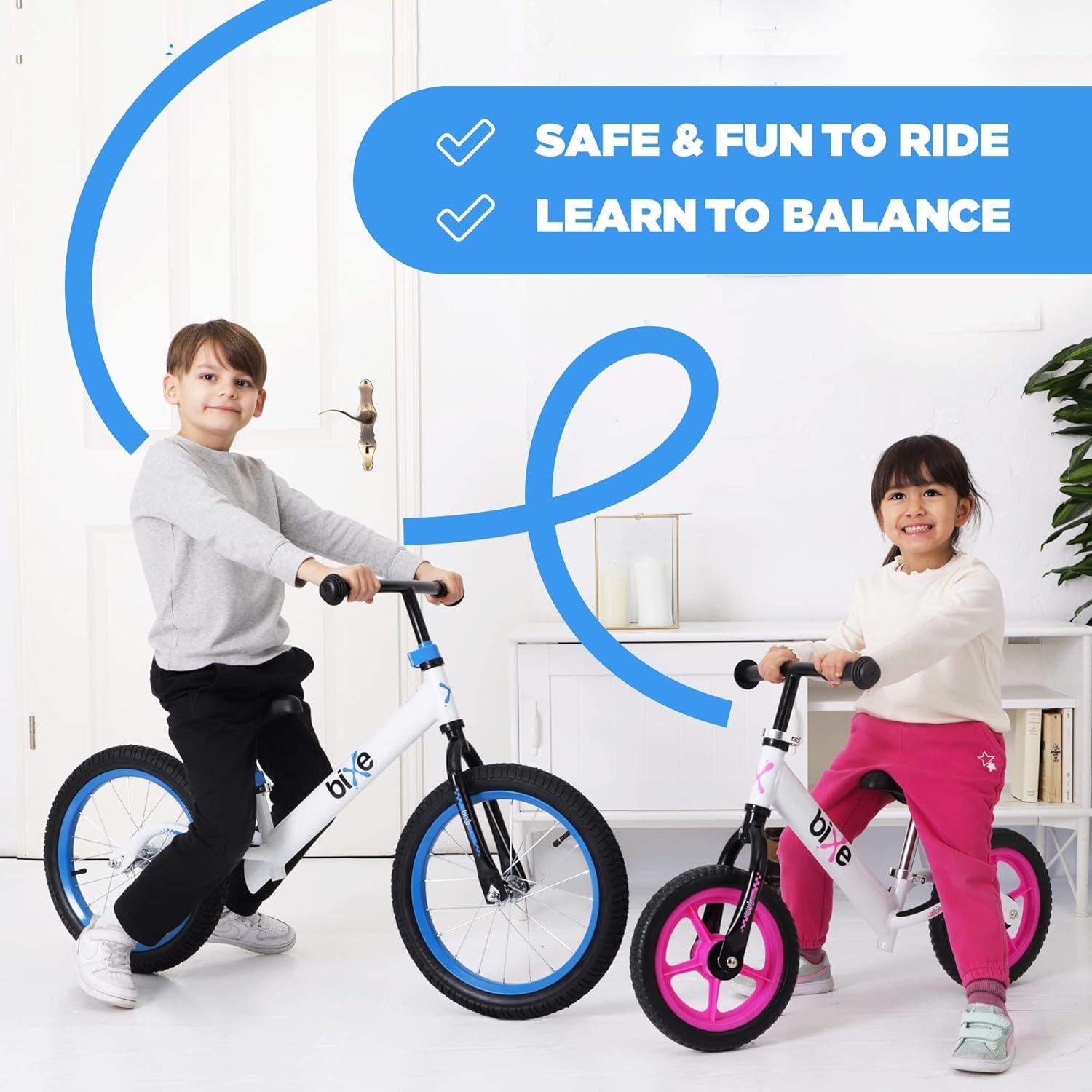 Bicicleta de Equilibrio Bixe 16" para Niños 4-9 Años Azul