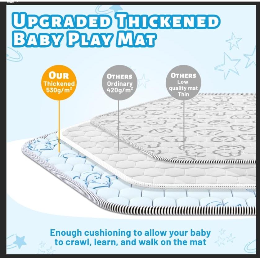 Alfombra de Juego Acolchada Deeteck 132x114cm Antideslizante