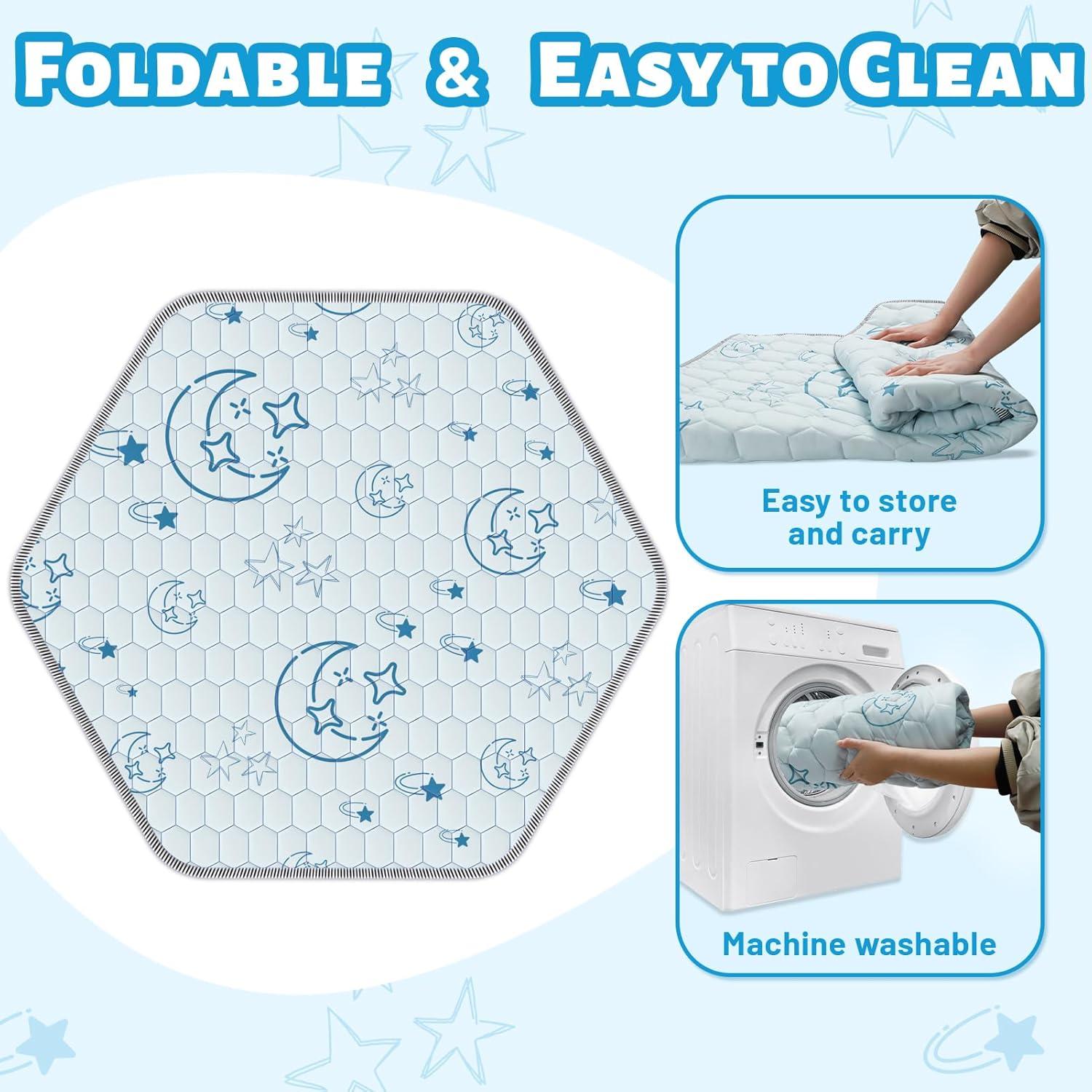 Alfombra de Juego Acolchada Deeteck 132x114cm Antideslizante