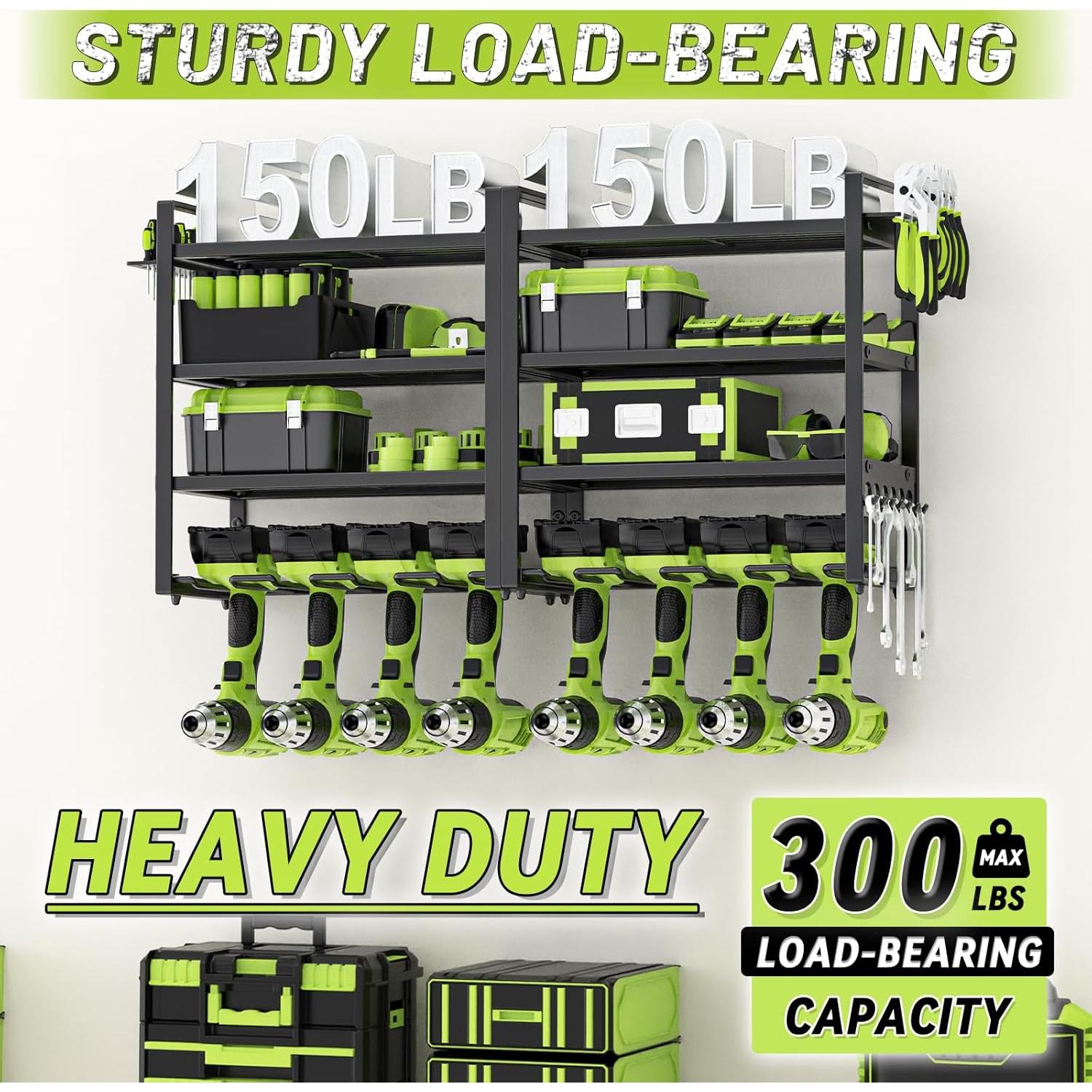 Organizador de Herramientas TUSPEU Montaje en Pared 4 Niveles