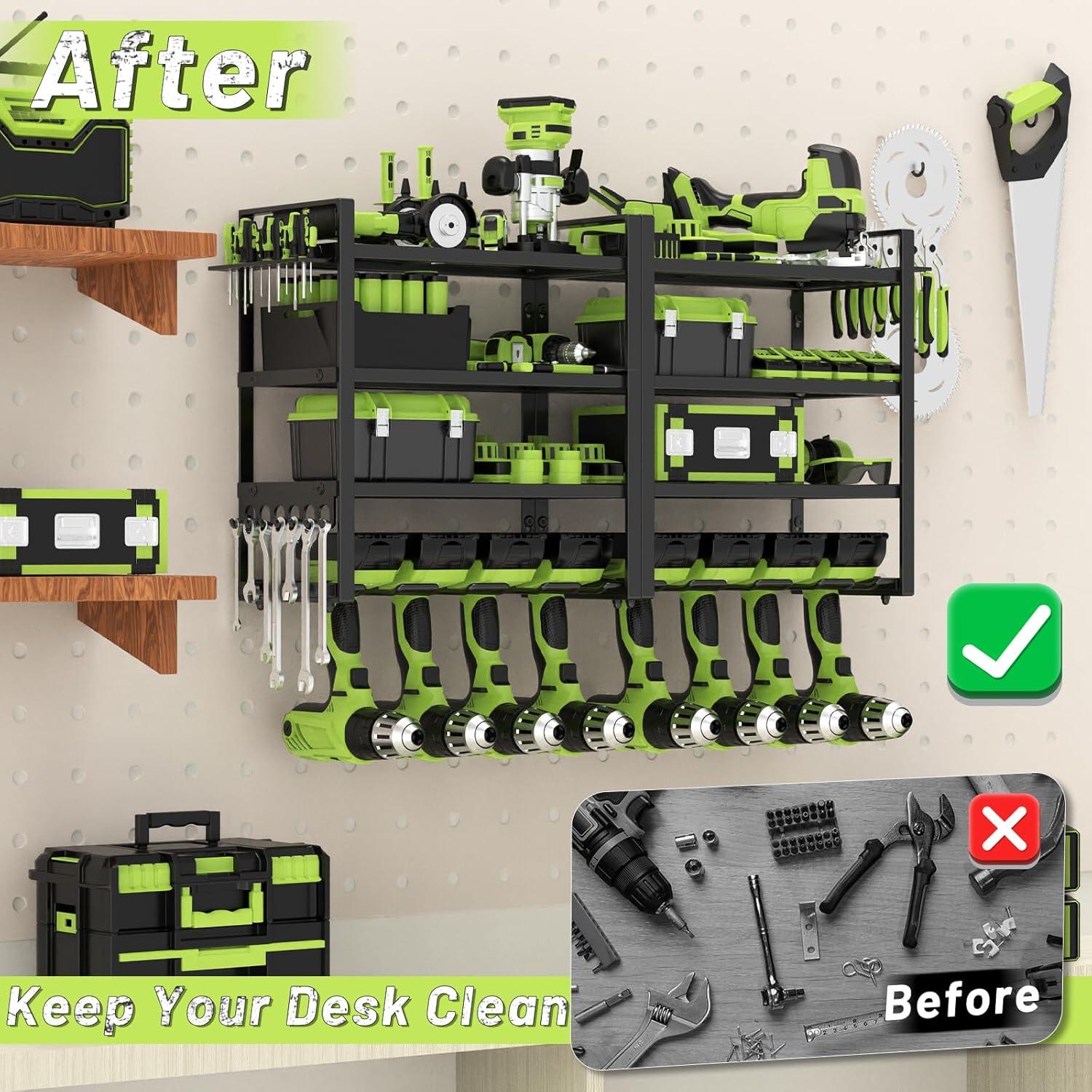 Organizador de Herramientas TUSPEU Montaje en Pared 4 Niveles