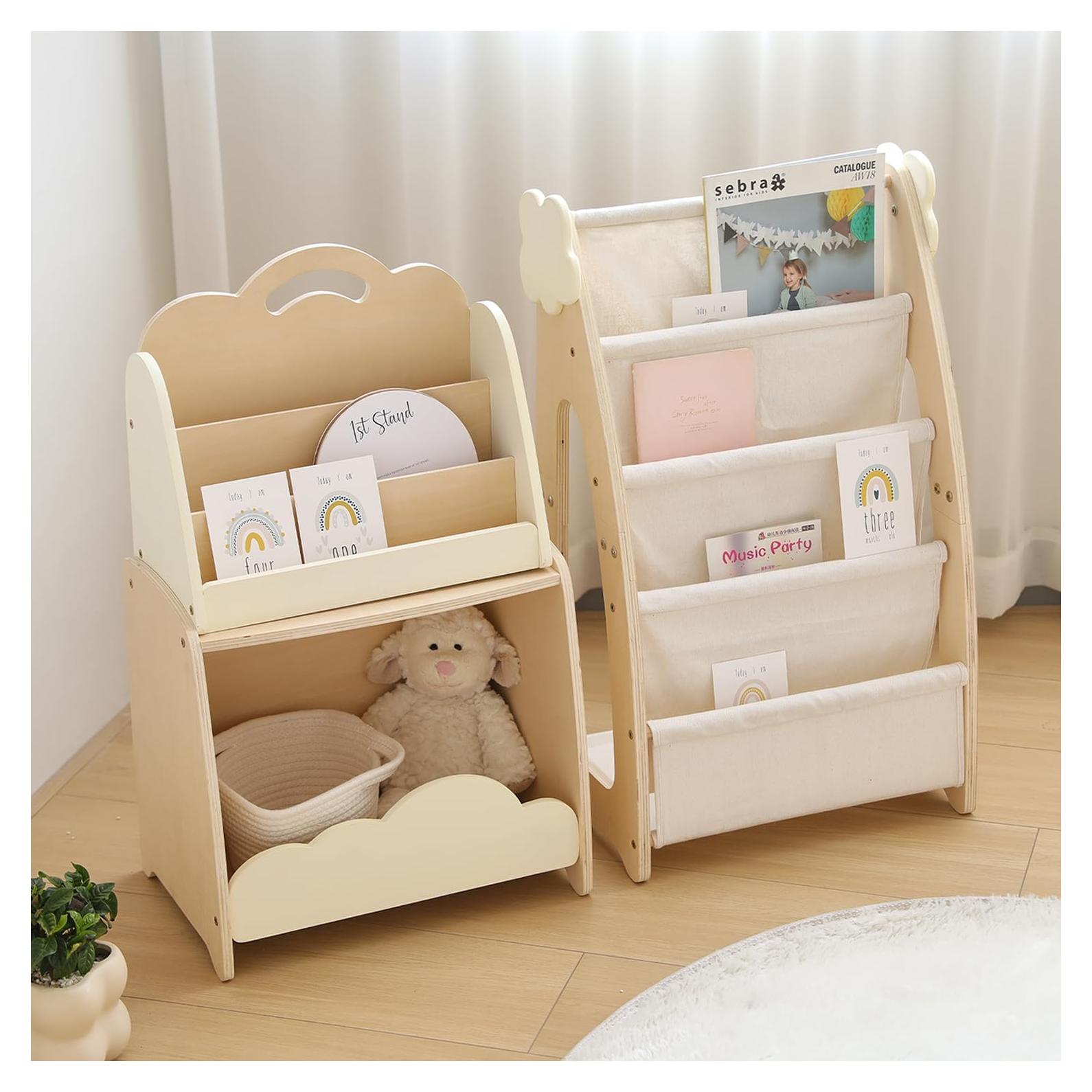 Estantería Modular para Niños Bopoobo 3 Piezas Madera Natural