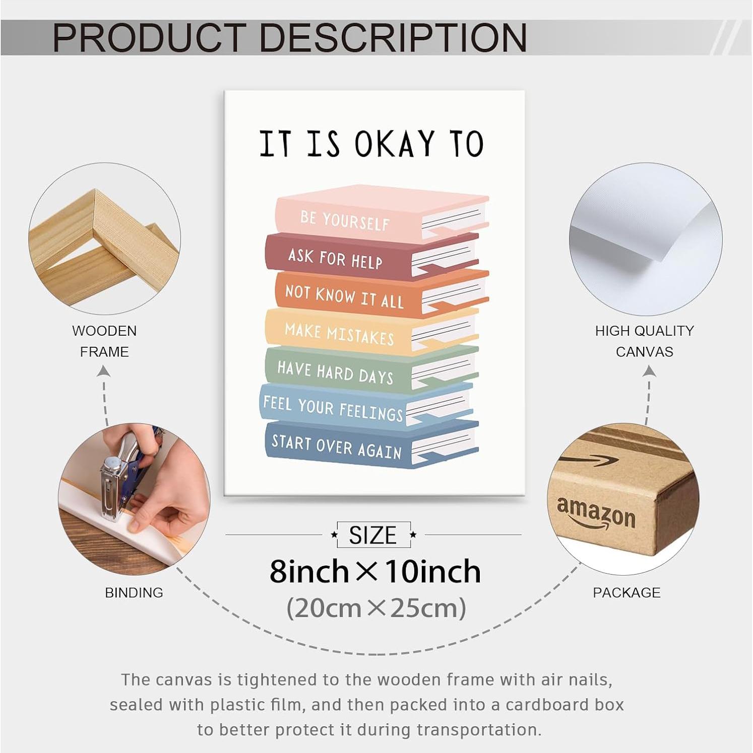 Póster Afirmaciones Positivas UNXIS 20x25cm Set de 6 Enmarcado