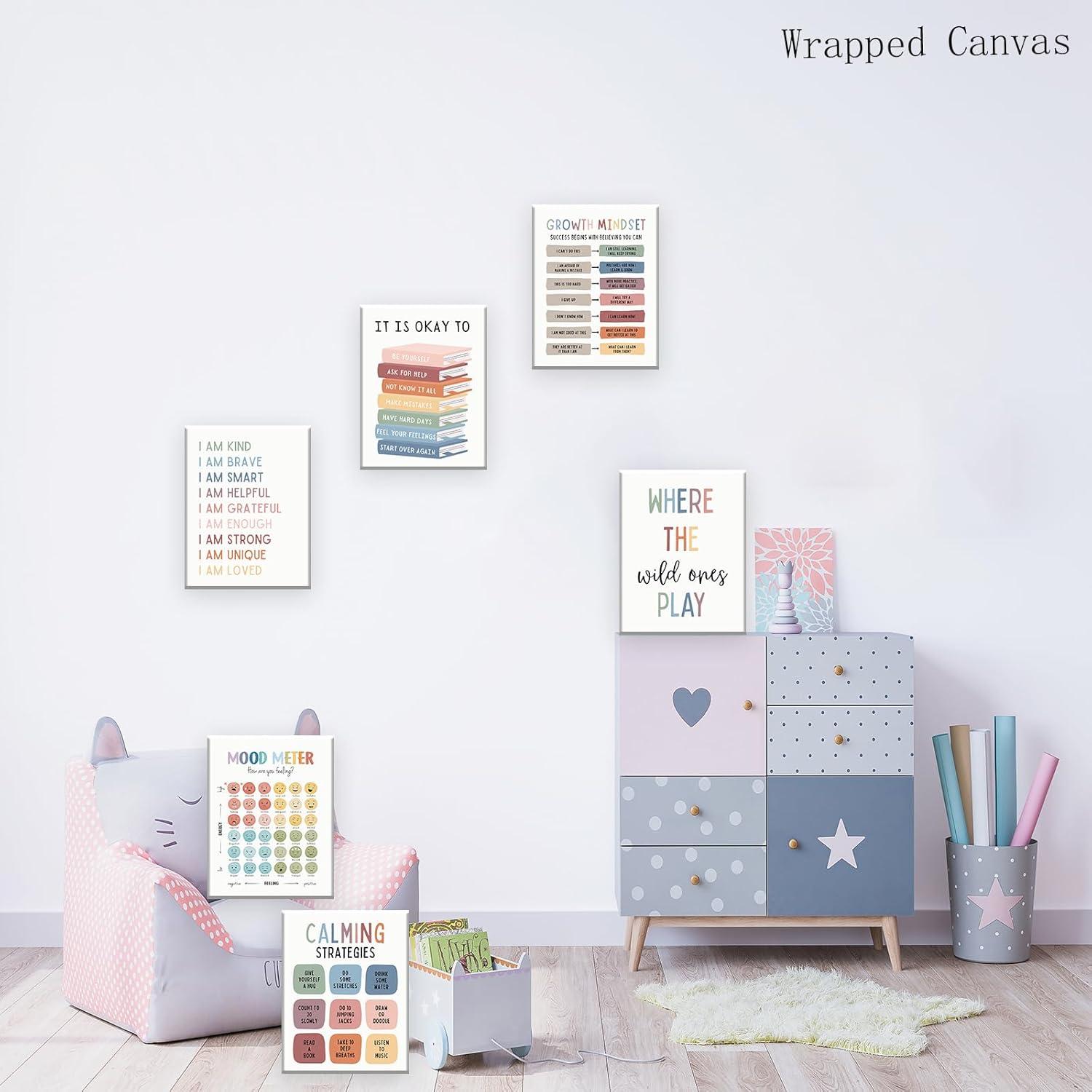 Póster Afirmaciones Positivas UNXIS 20x25cm Set de 6 Enmarcado