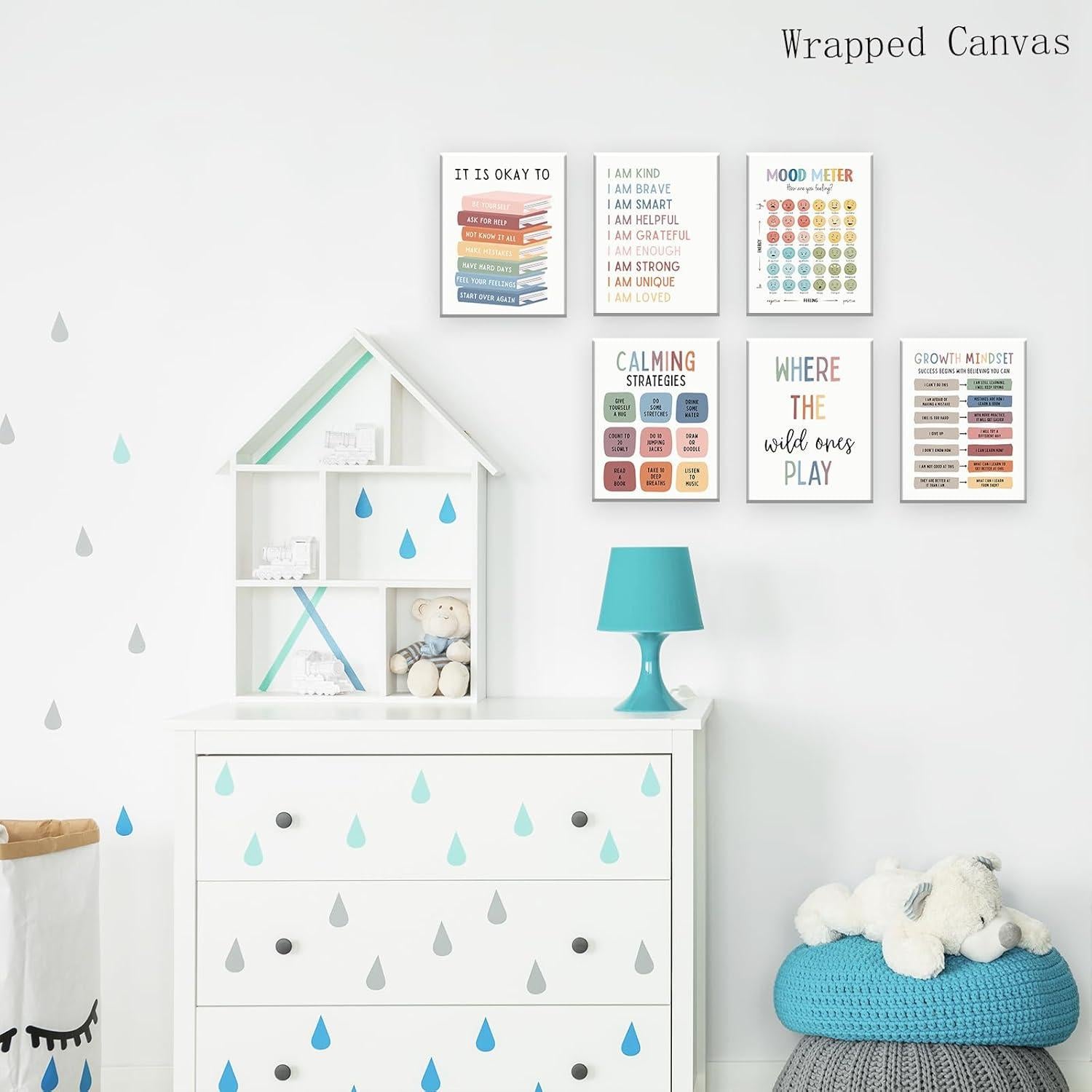 Póster Afirmaciones Positivas UNXIS 20x25cm Set de 6 Enmarcado