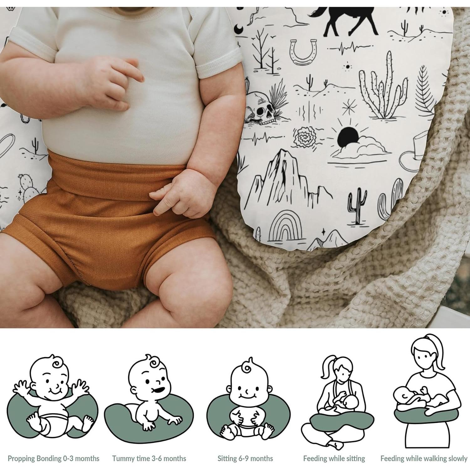 Funda de Almohada de Lactancia Cowboy del Oeste 55.88x45.72 cm