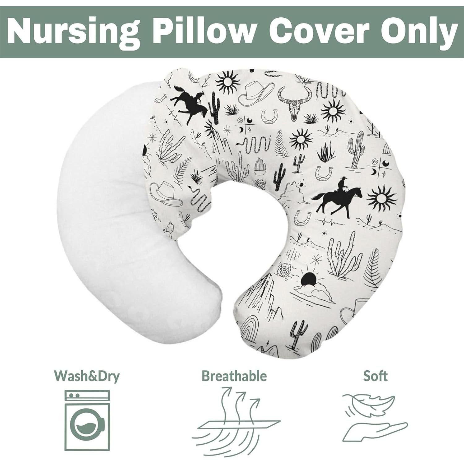 Funda de Almohada de Lactancia Cowboy del Oeste 55.88x45.72 cm